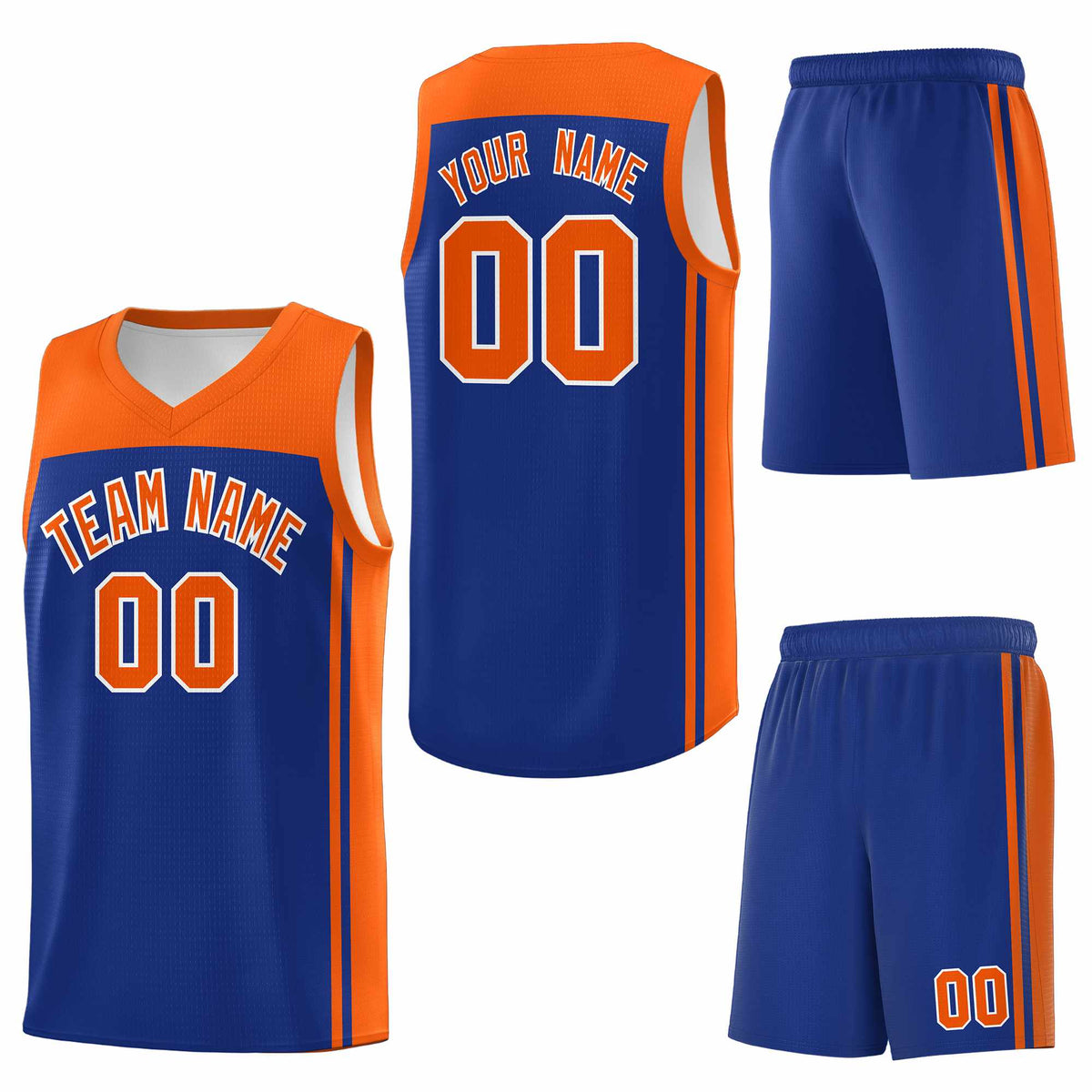 Custom Royal Orange Classic Sets Sports Uniform Basketball Jersey