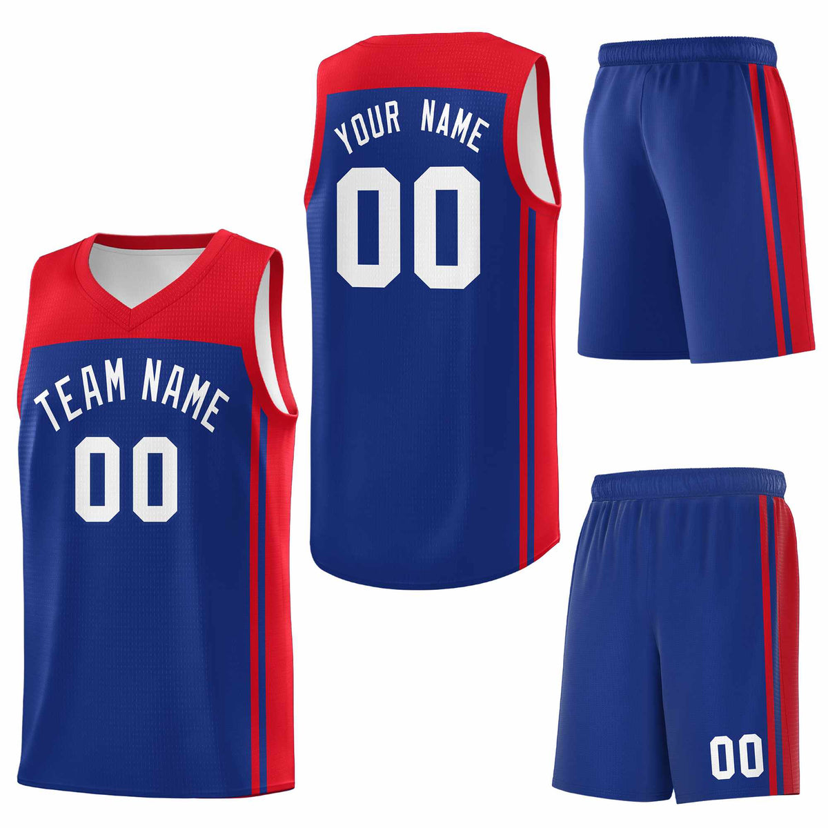 Custom Royal Red Classic Sets Sports Uniform Basketball Jersey