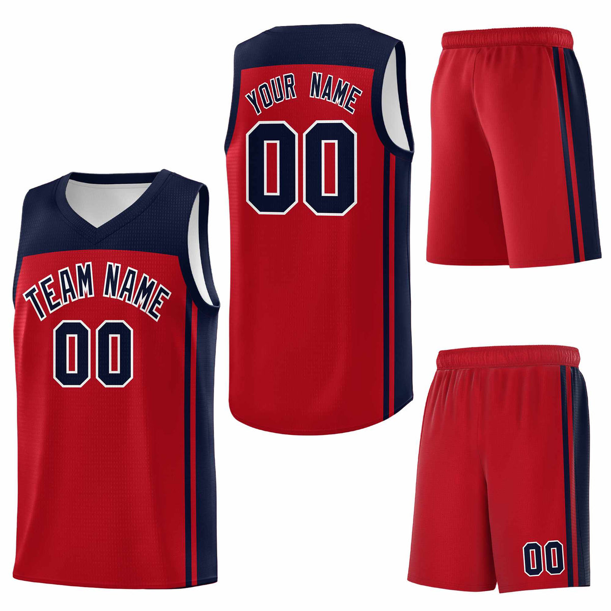 Custom Red Navy Classic Sets Sports Uniform Basketball Jersey