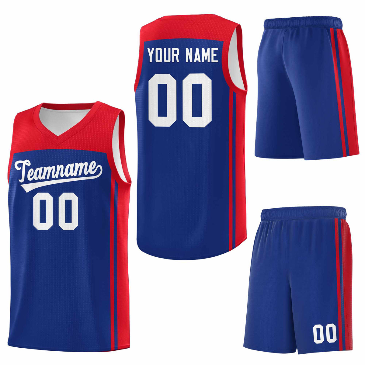 Custom Royal Red Classic Sets Sports Uniform Basketball Jersey