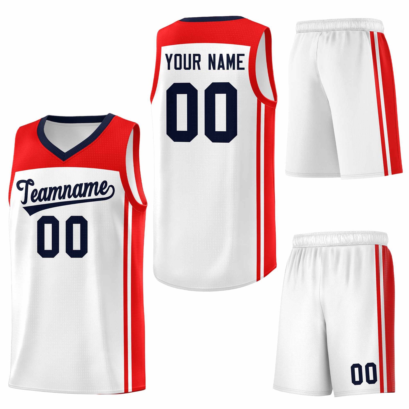 Custom White Navy Classic Sets Sports Uniform Basketball Jersey