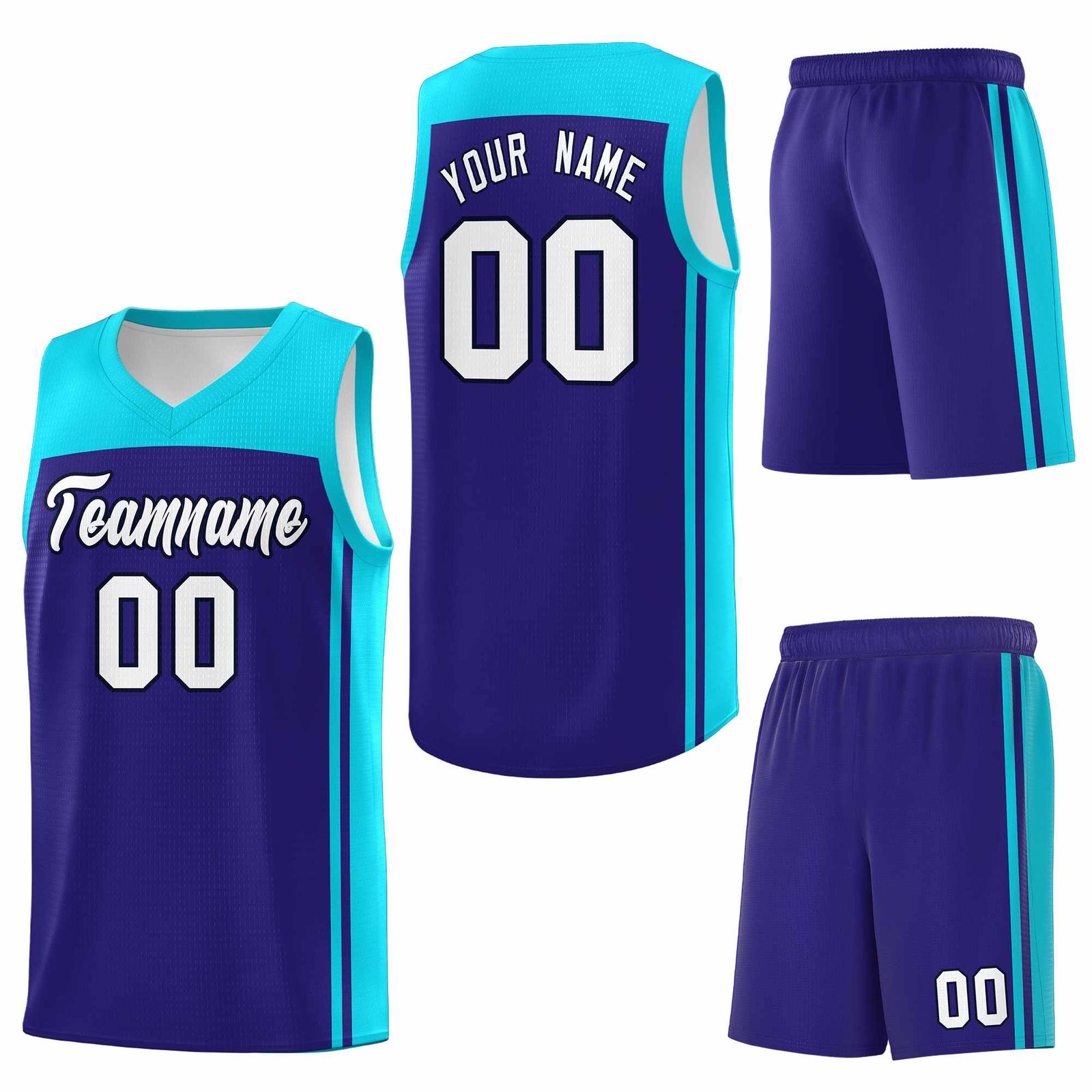 Custom Purple Sky Blue Classic Sets Sports Uniform Basketball Jersey