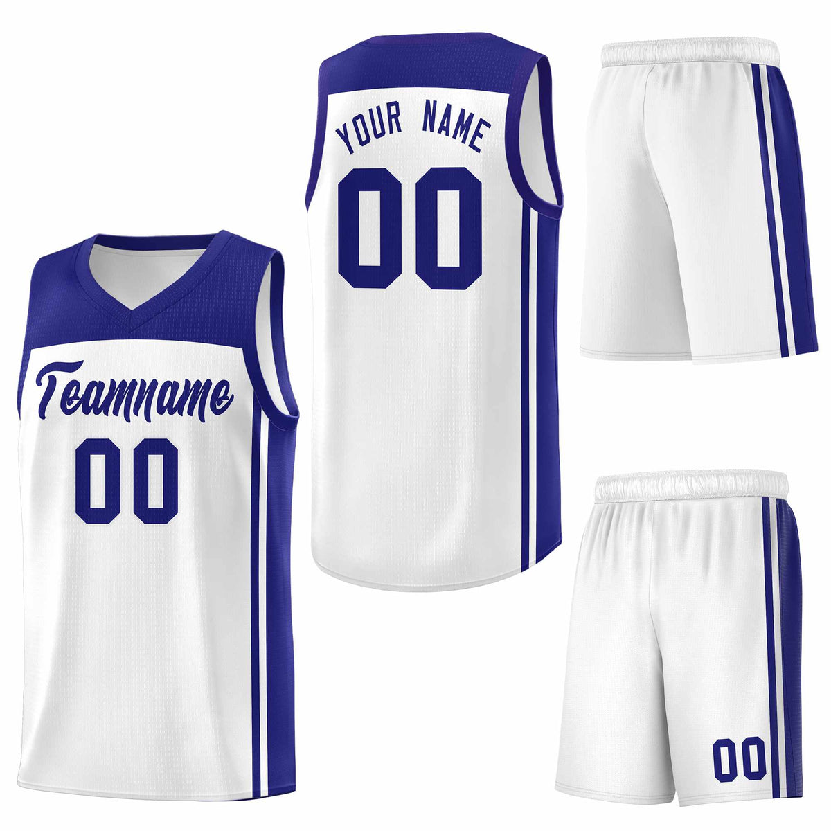 Custom White Purple Classic Sets Sports Uniform Basketball Jersey
