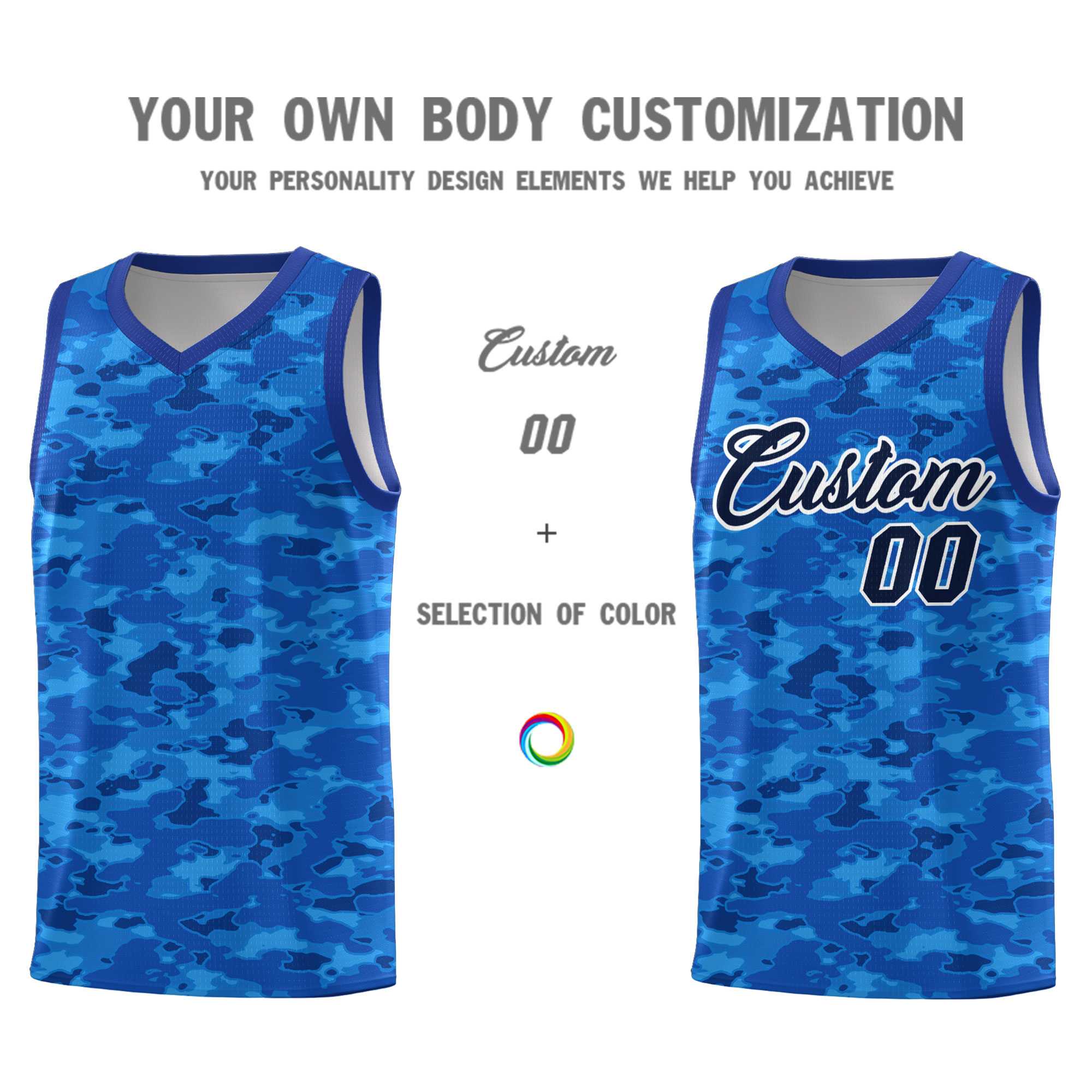 Custom Personalized Camo Sets Sports Uniform Basketball Jersey