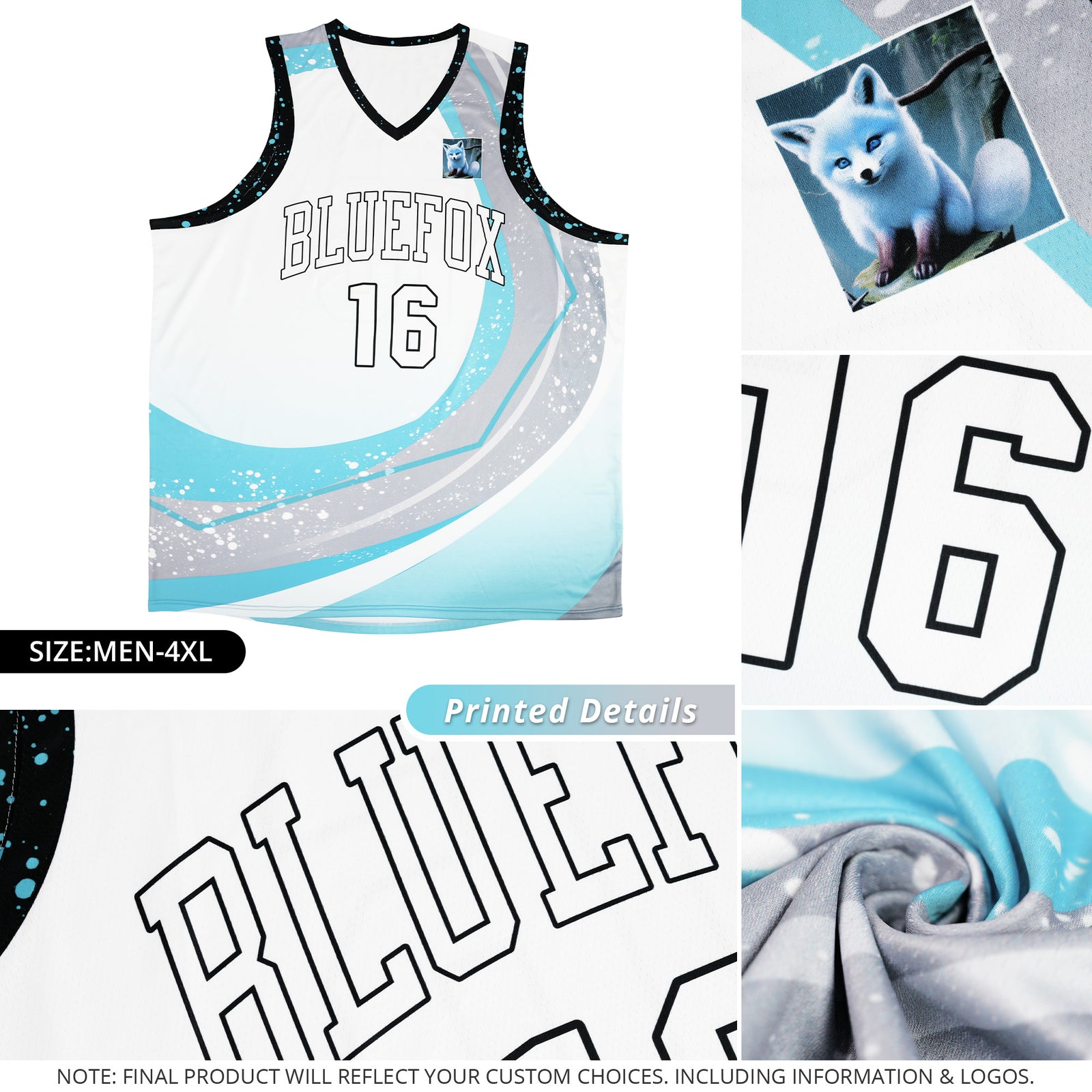 Custom White Sky Blue Personalized Galaxy Graffiti Pattern Sports Uniform Basketball Jersey