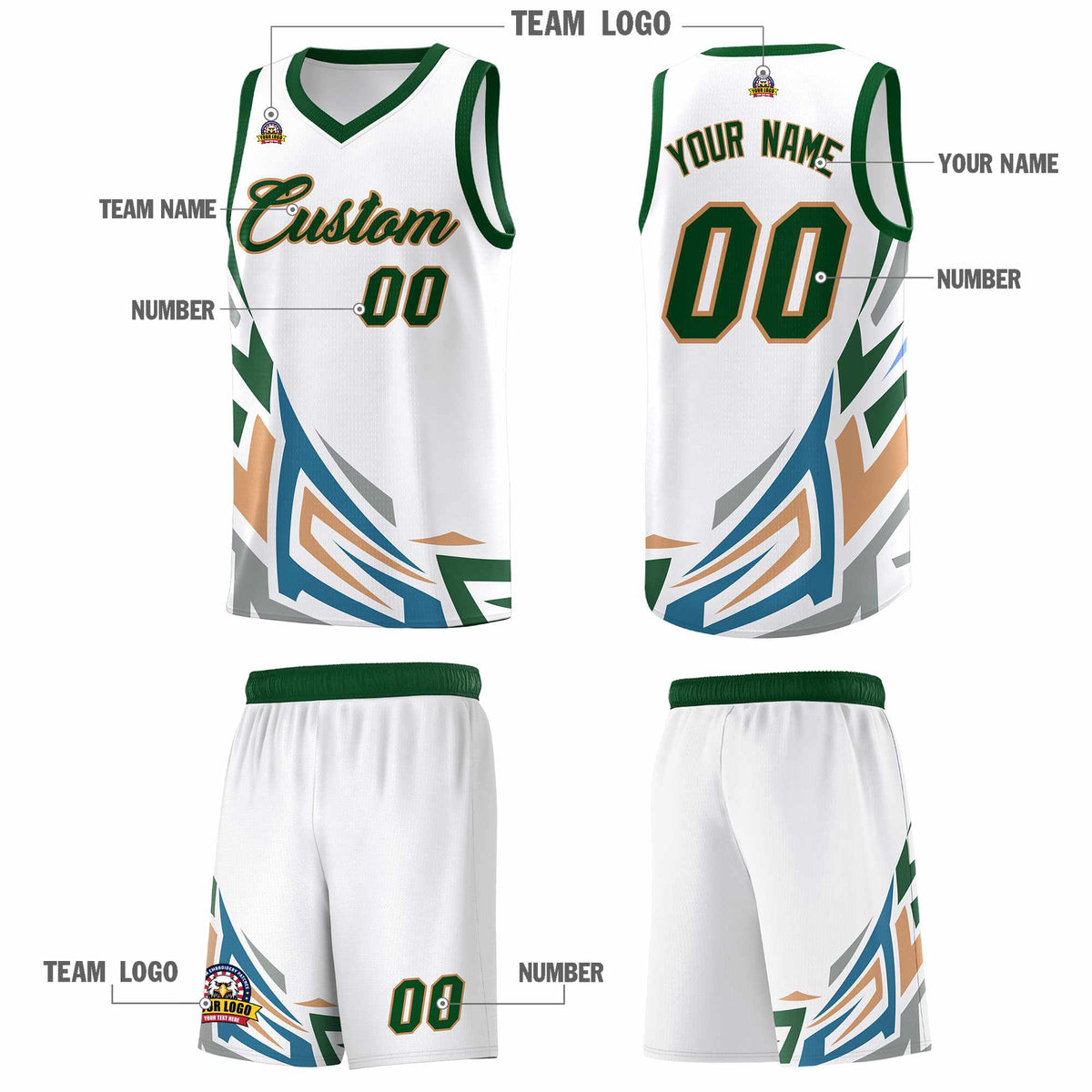 Custom White Gradient Graffiti Pattern Sports Uniform Basketball Jersey