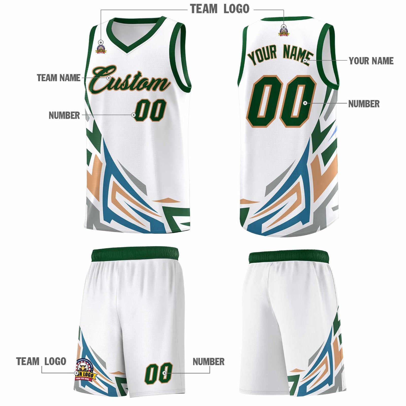 Custom White Gradient Graffiti Pattern Sports Uniform Basketball Jersey