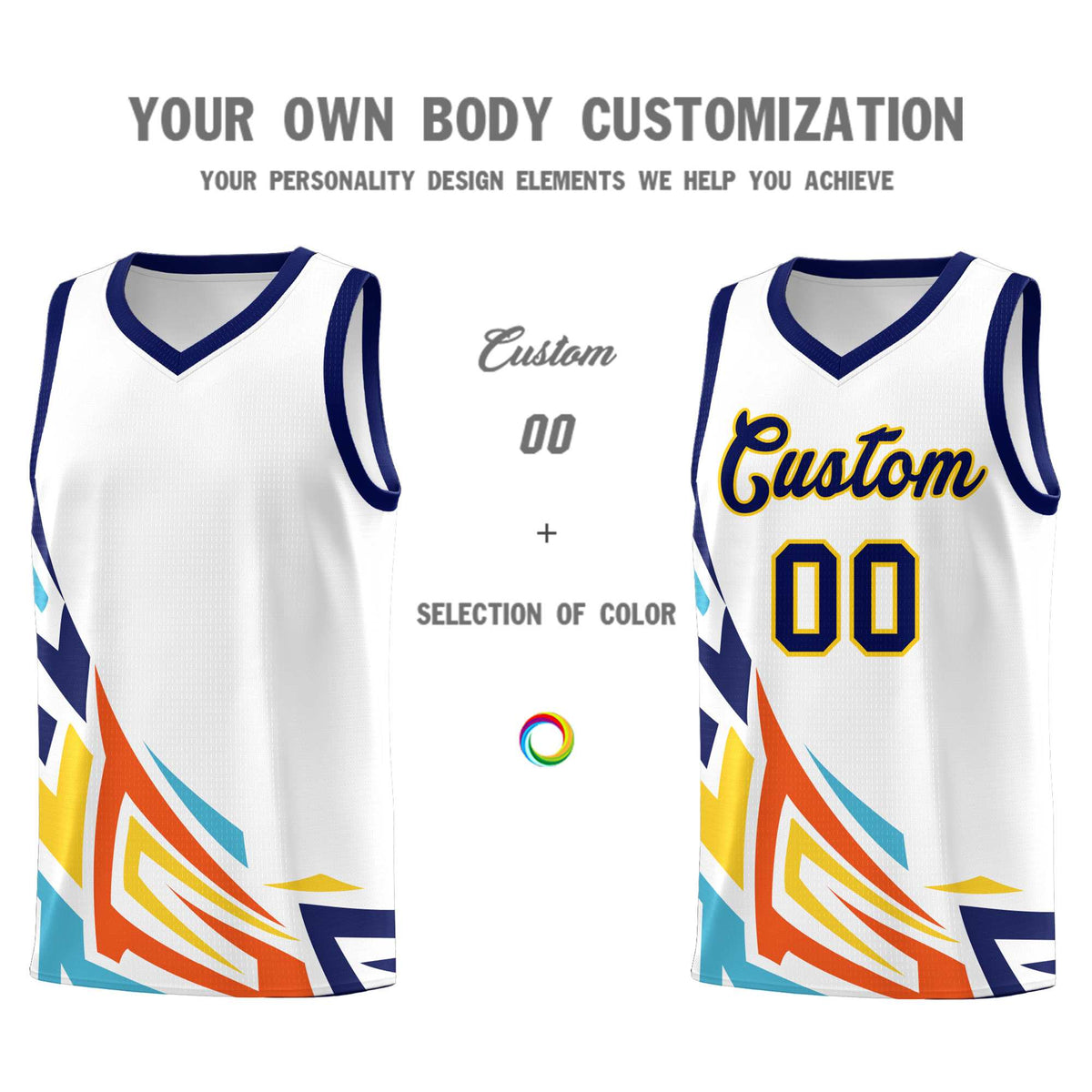 Custom White Gradient Graffiti Pattern Sports Uniform Basketball Jersey