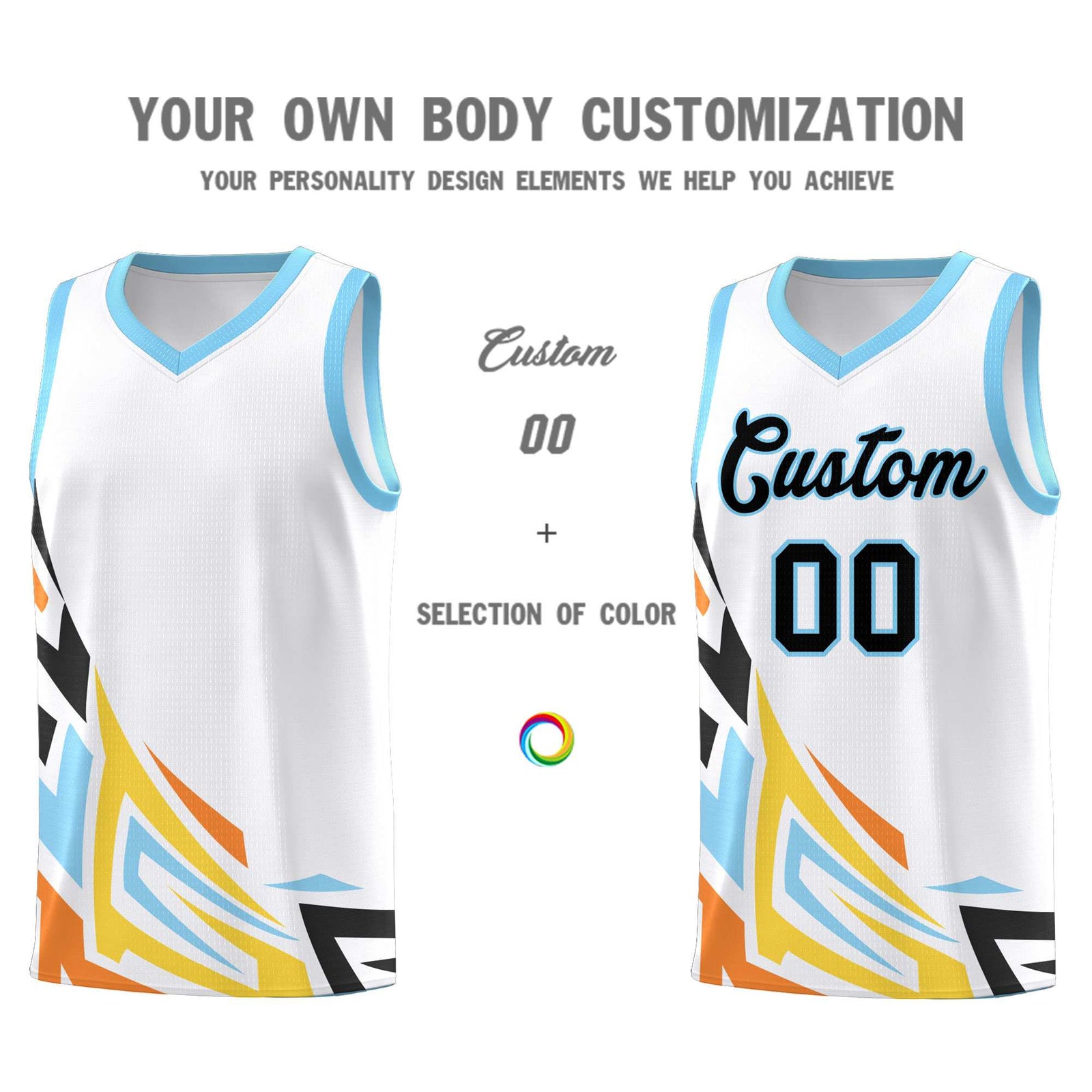 Custom White Gradient Graffiti Pattern Sports Uniform Basketball Jersey