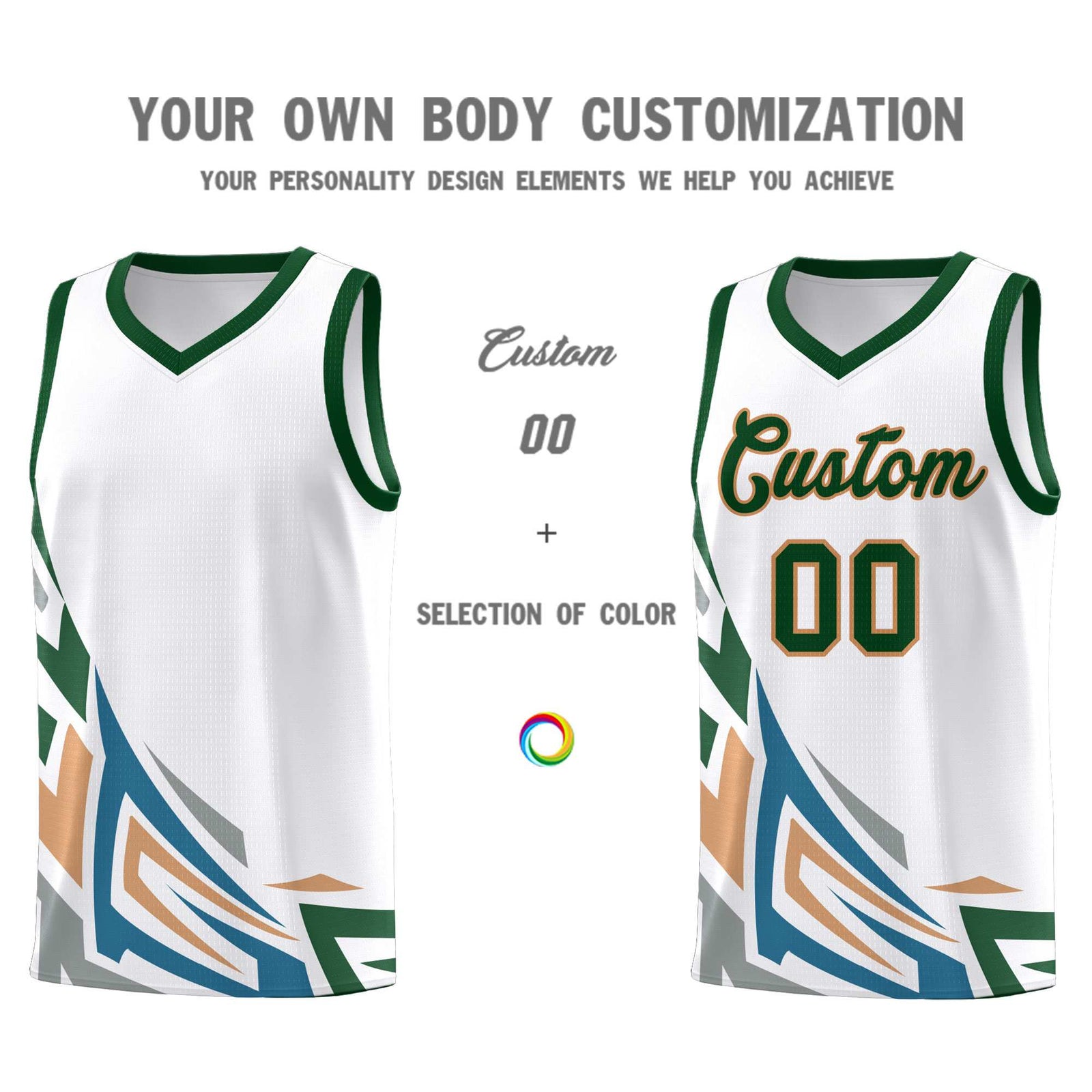 Custom White Gradient Graffiti Pattern Sports Uniform Basketball Jersey
