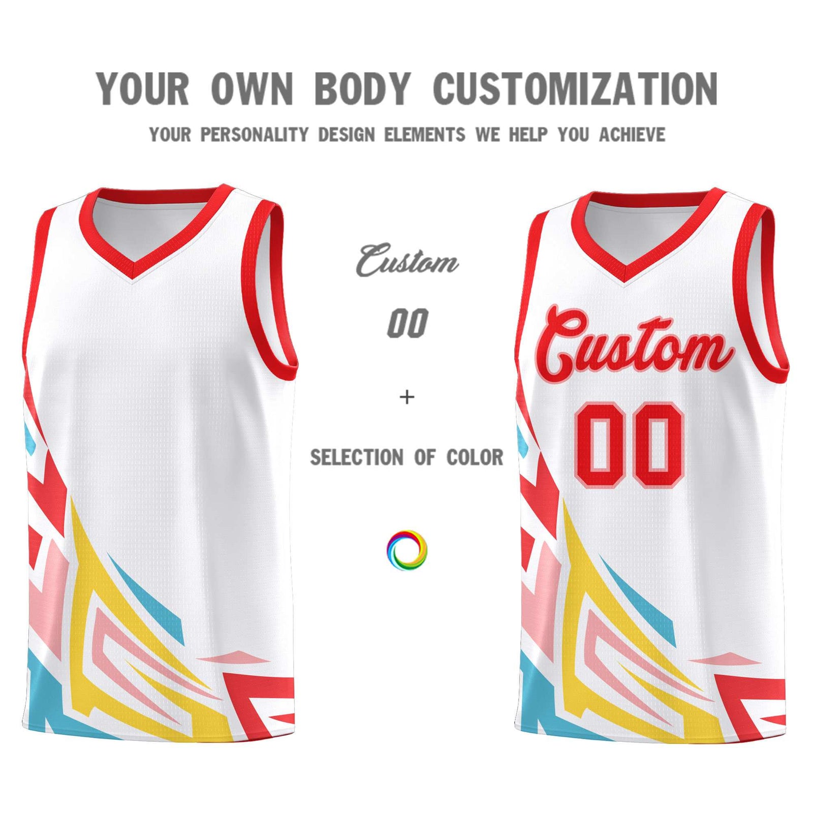 Custom White Gradient Graffiti Pattern Sports Uniform Basketball Jersey