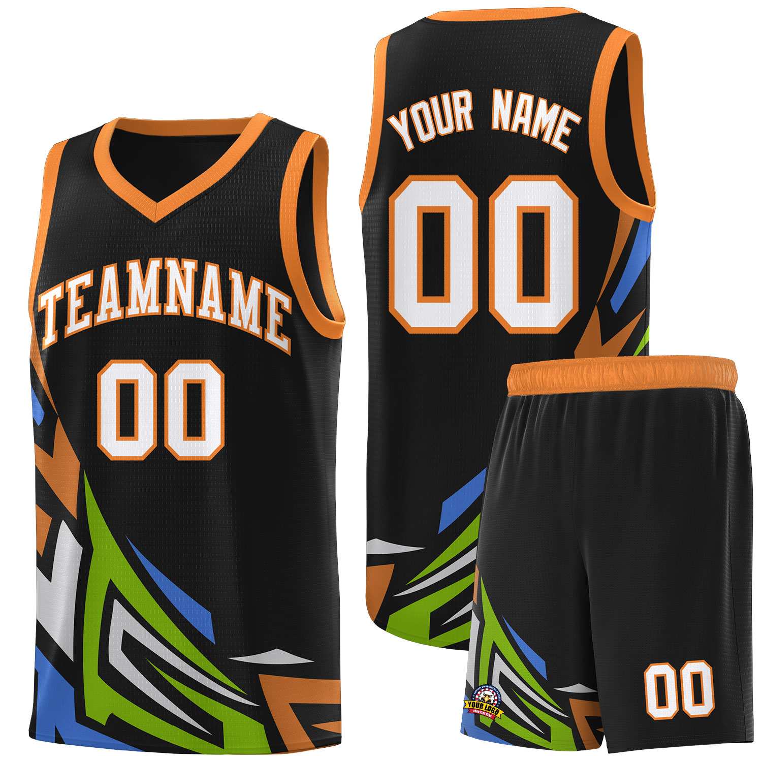 Custom Black Gradient Graffiti Pattern Sports Uniform Basketball Jersey