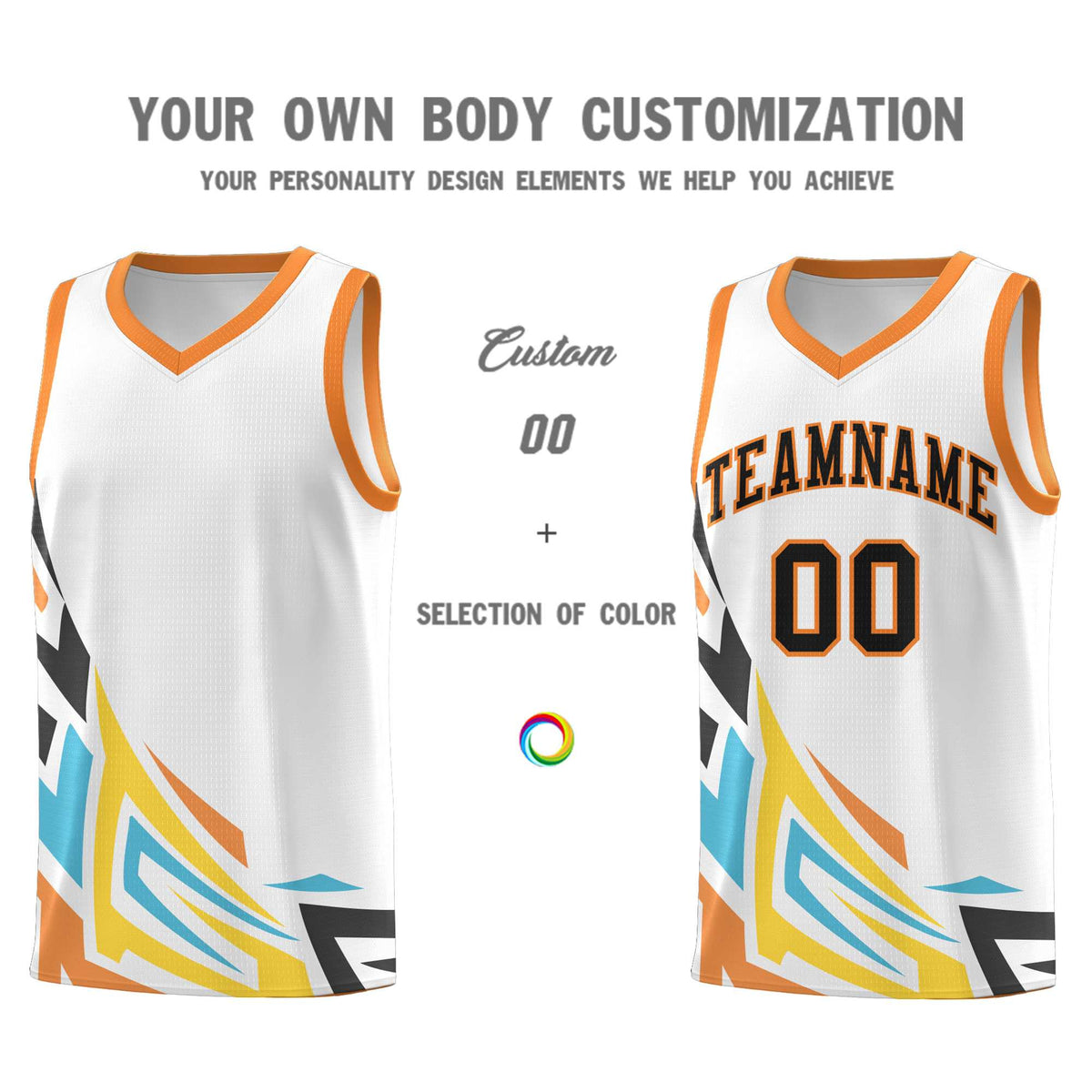 Custom White Gradient Graffiti Pattern Sports Uniform Basketball Jersey
