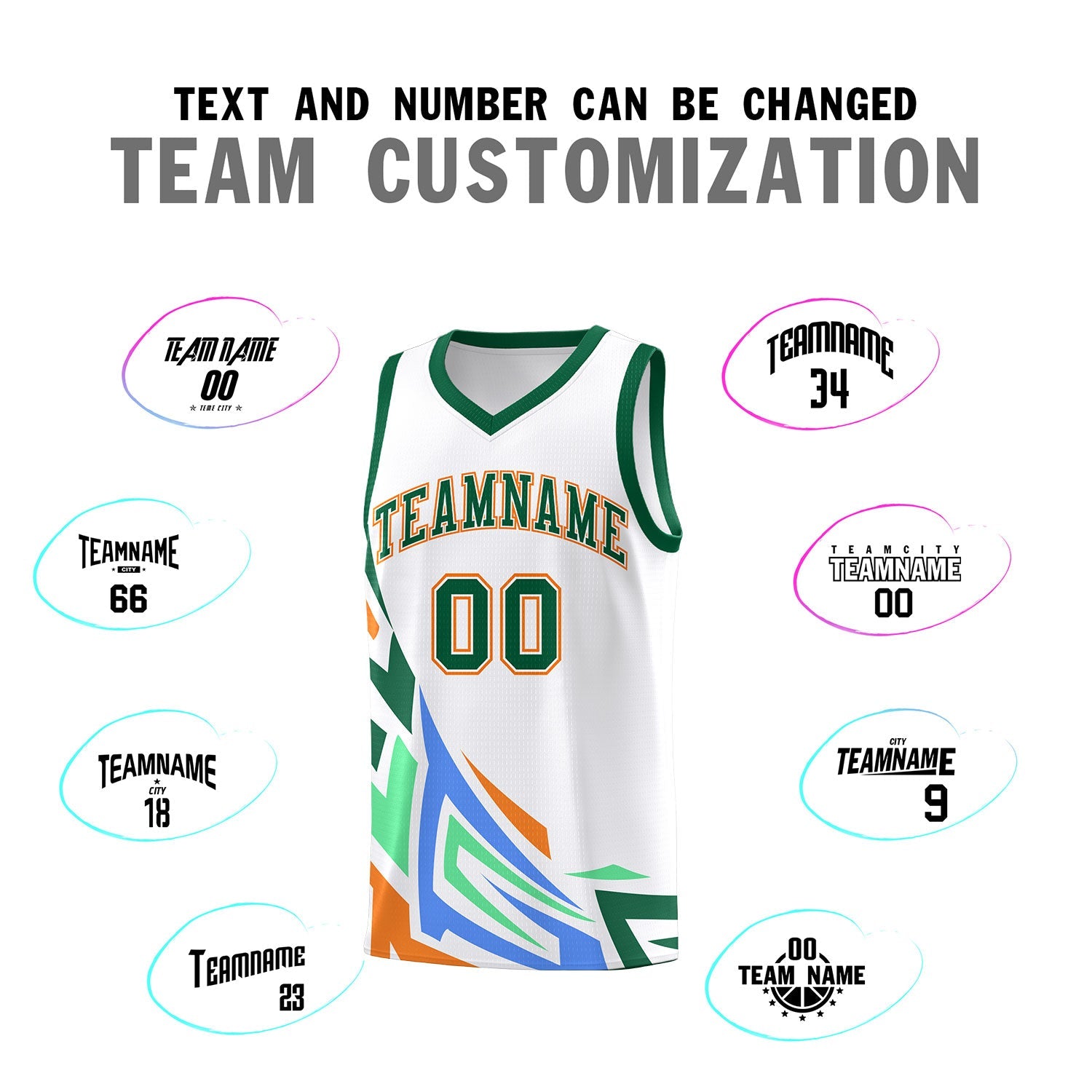 Custom White Gradient Graffiti Pattern Sports Uniform Basketball Jersey