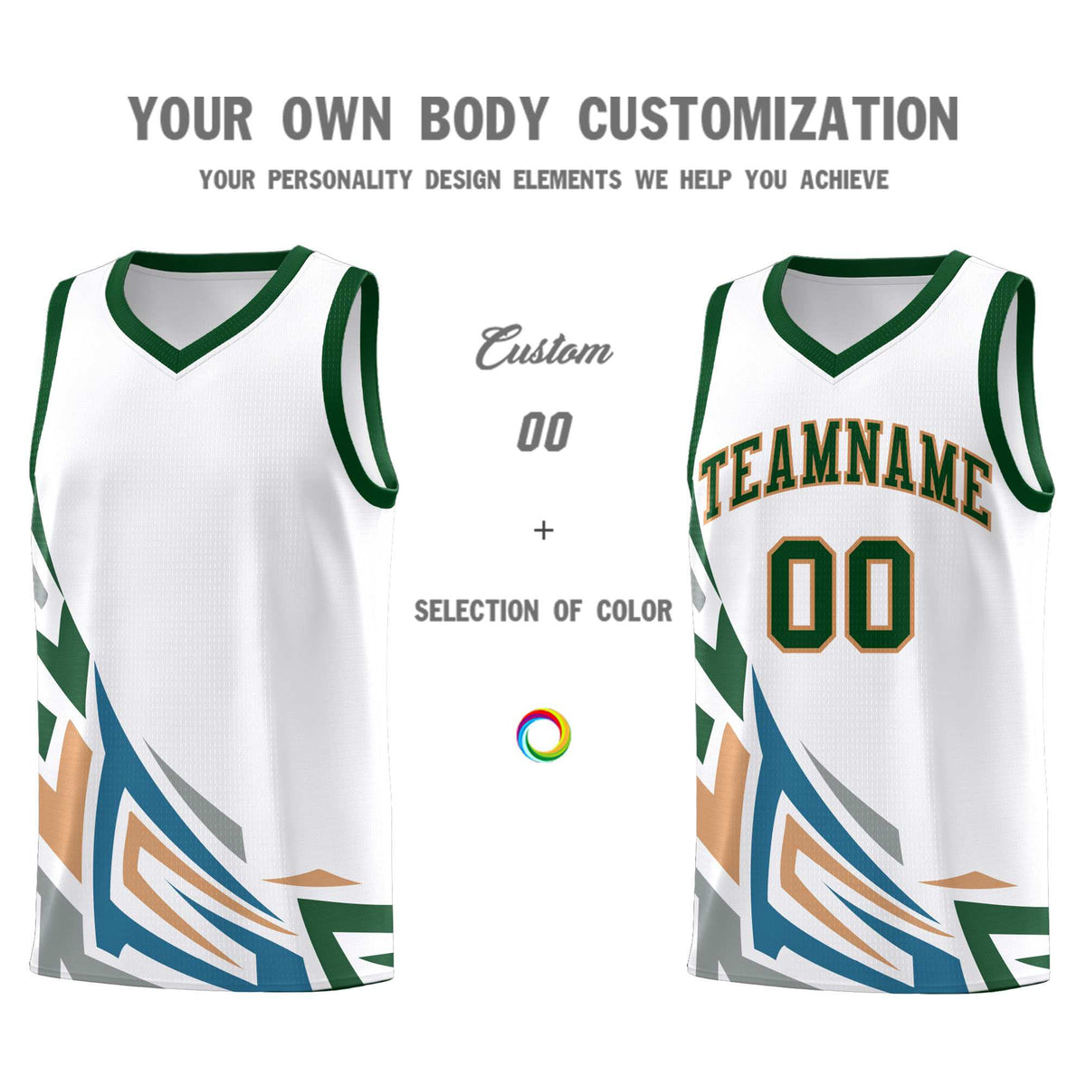Custom White Gradient Graffiti Pattern Sports Uniform Basketball Jersey