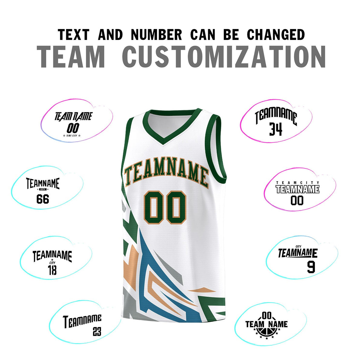 Custom White Gradient Graffiti Pattern Sports Uniform Basketball Jersey