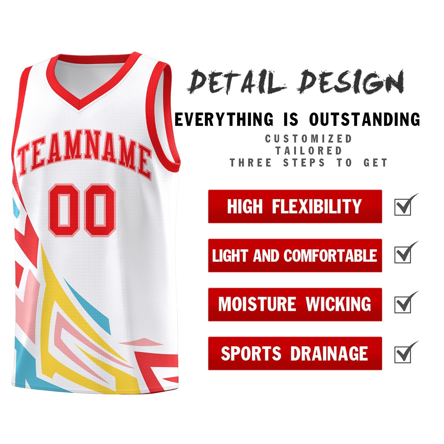 Custom White Gradient Graffiti Pattern Sports Uniform Basketball Jersey