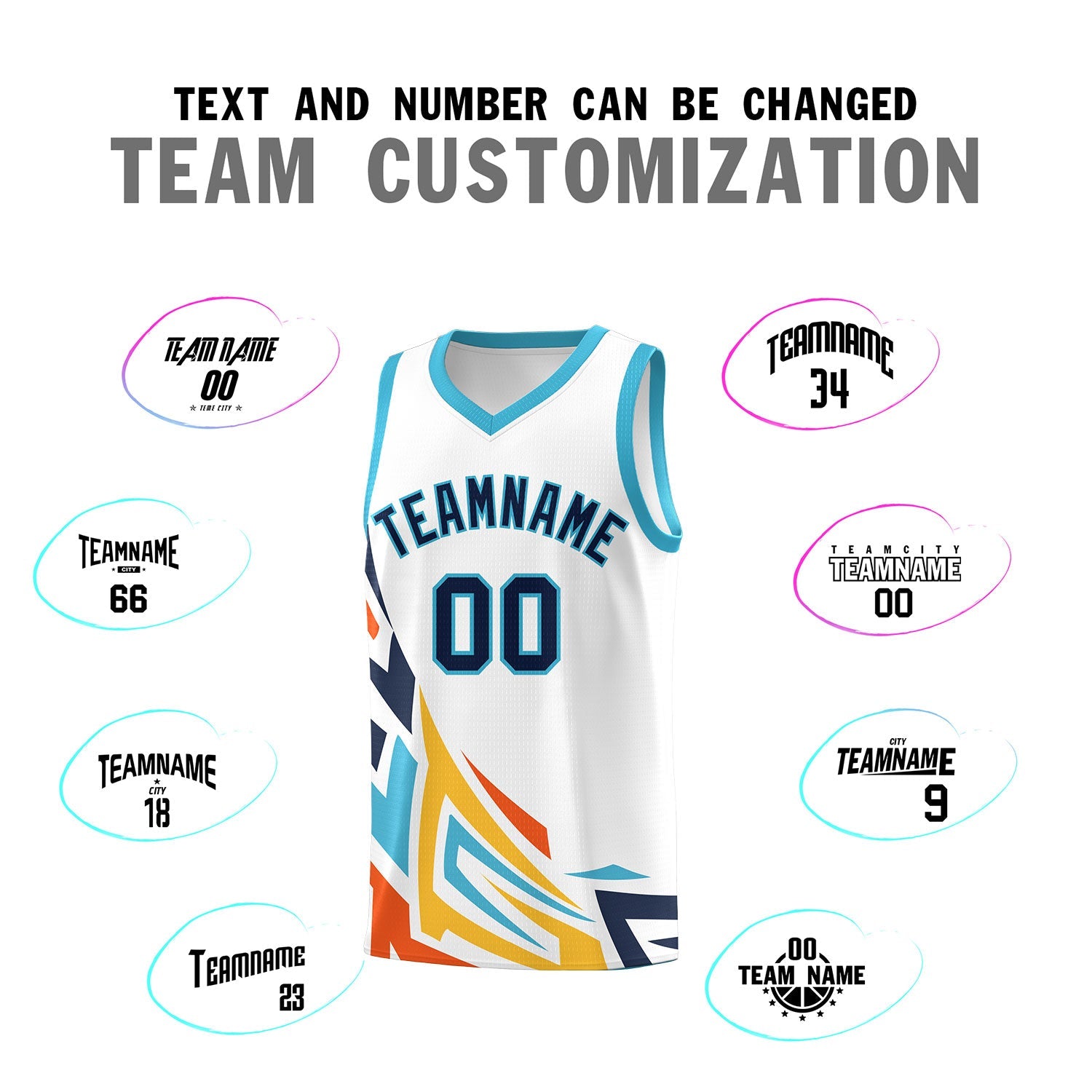 Custom White Gradient Graffiti Pattern Sports Uniform Basketball Jersey