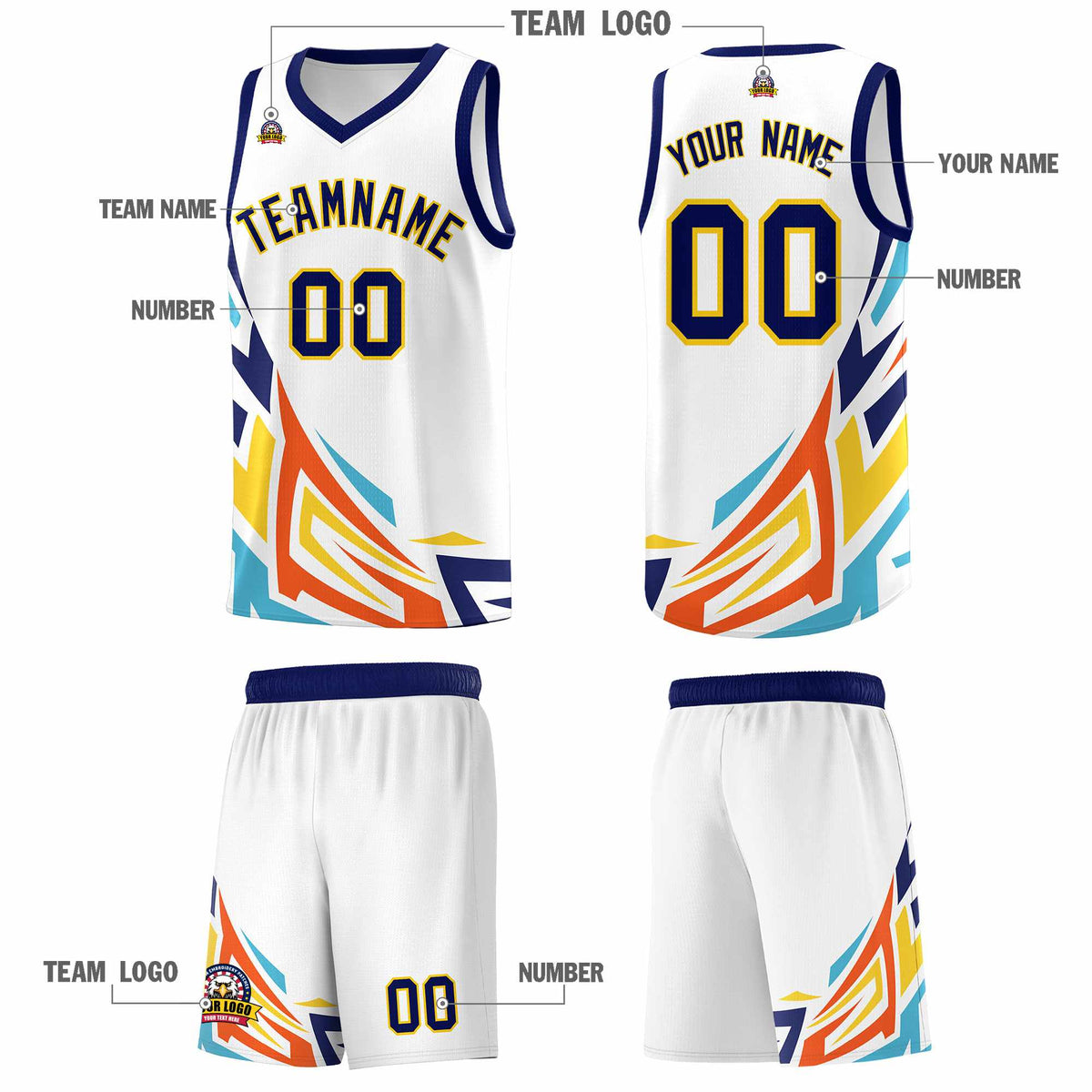Custom White Gradient Graffiti Pattern Sports Uniform Basketball Jersey