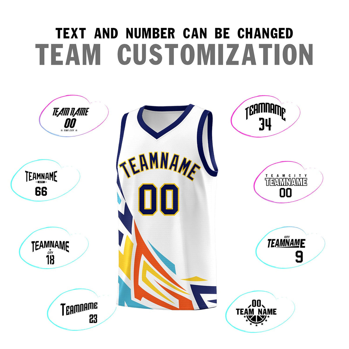 Custom White Gradient Graffiti Pattern Sports Uniform Basketball Jersey