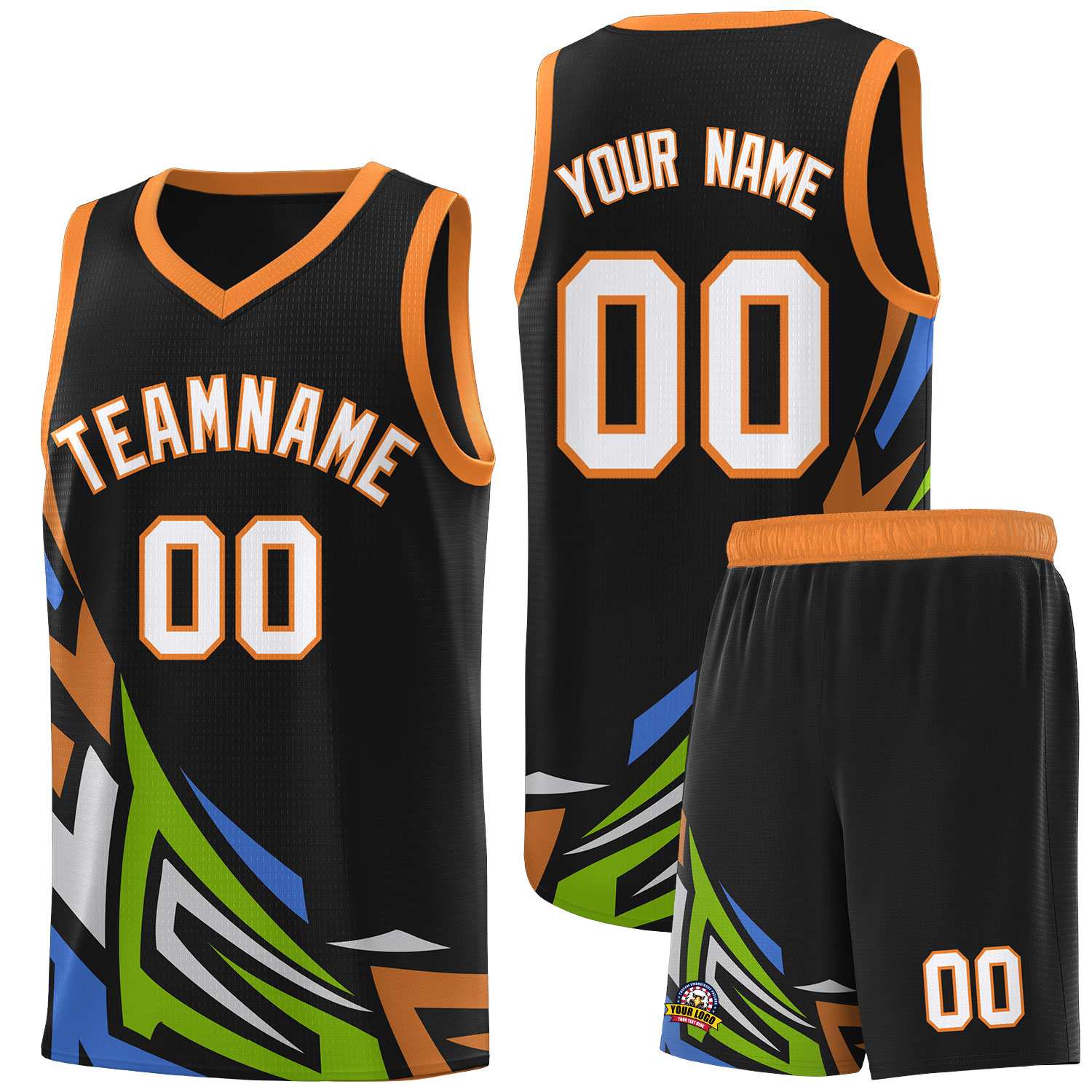 Custom Black Gradient Graffiti Pattern Sports Uniform Basketball Jersey