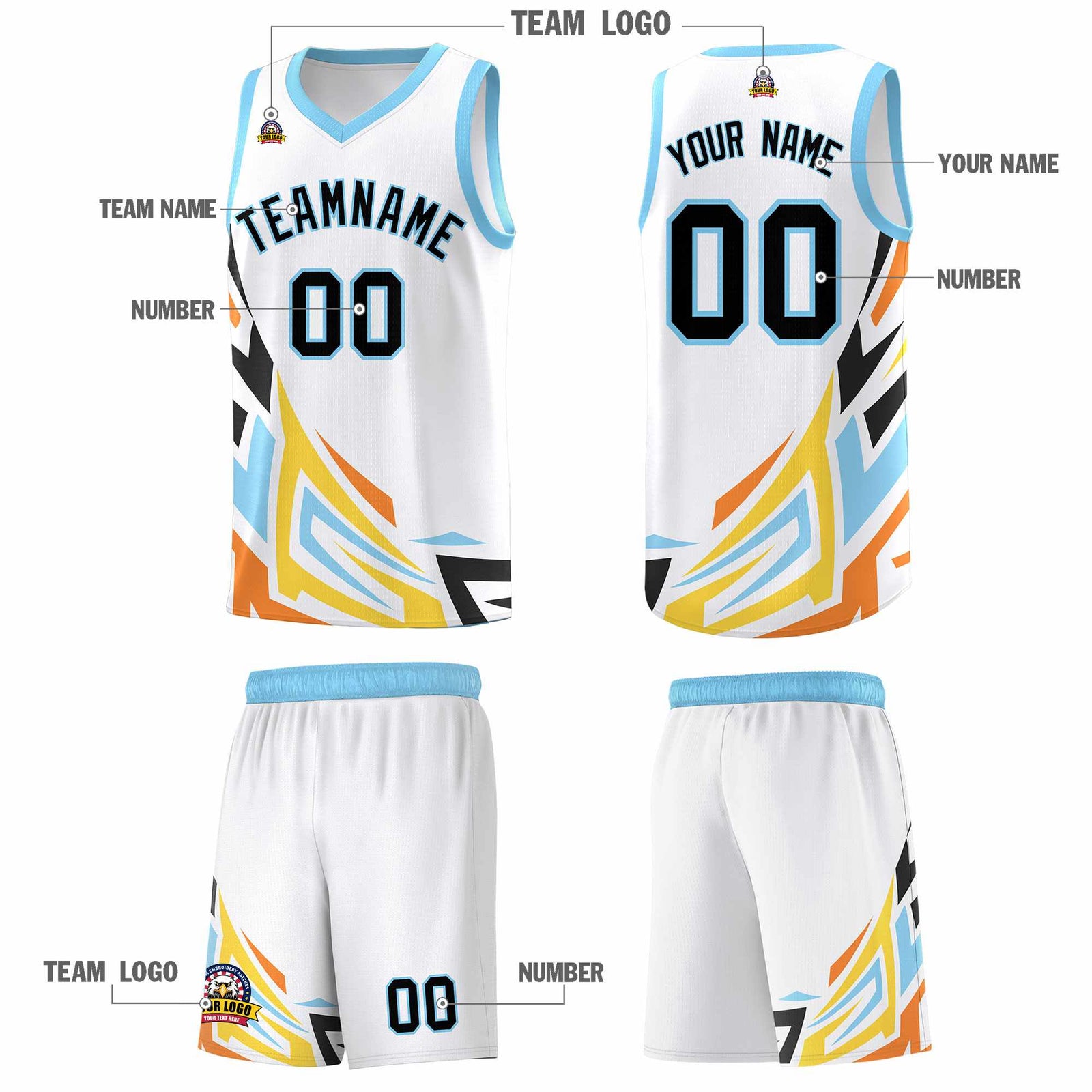 Custom White Gradient Graffiti Pattern Sports Uniform Basketball Jersey
