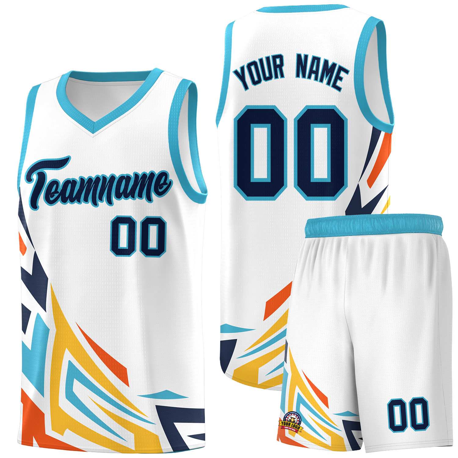 Custom White Gradient Graffiti Pattern Sports Uniform Basketball Jersey