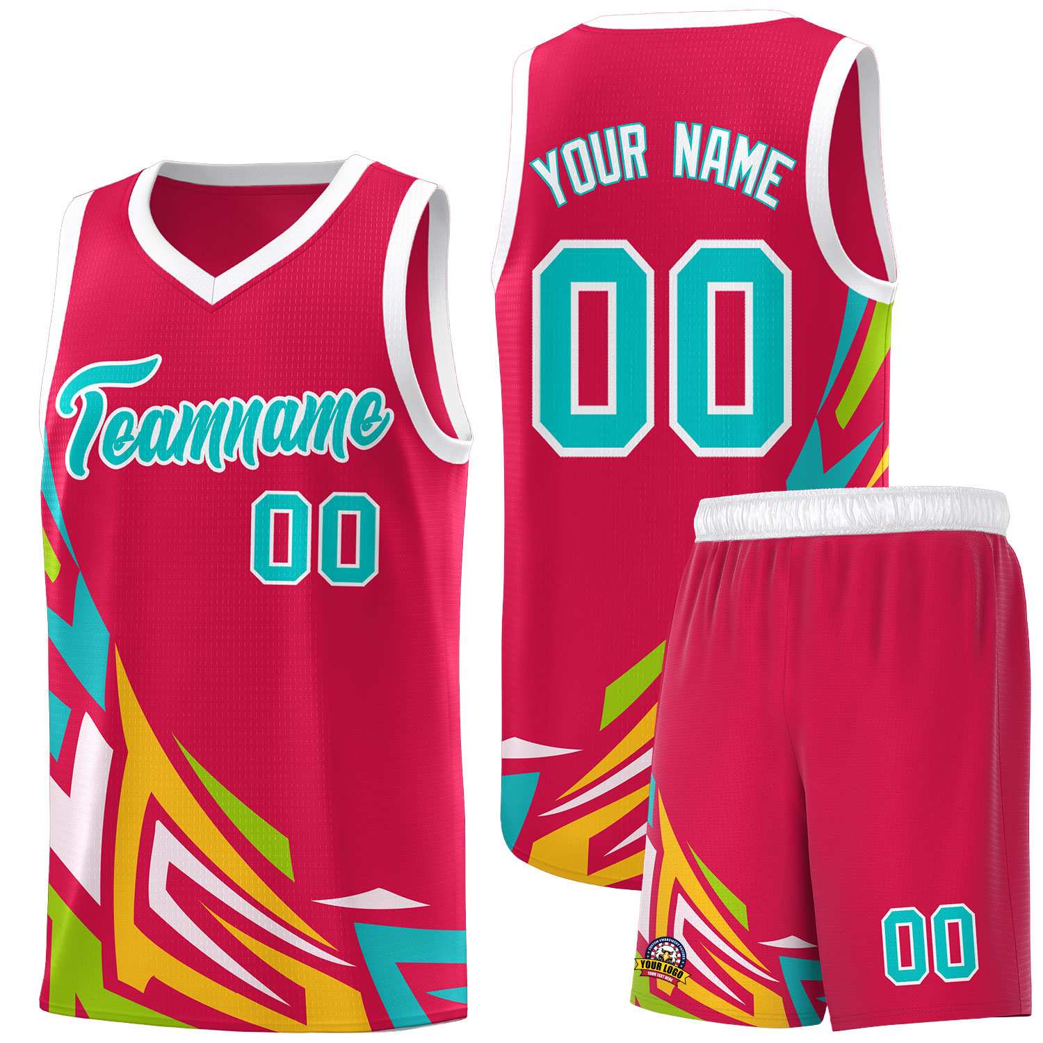Custom Red Gradient Graffiti Pattern Sports Uniform Basketball Jersey