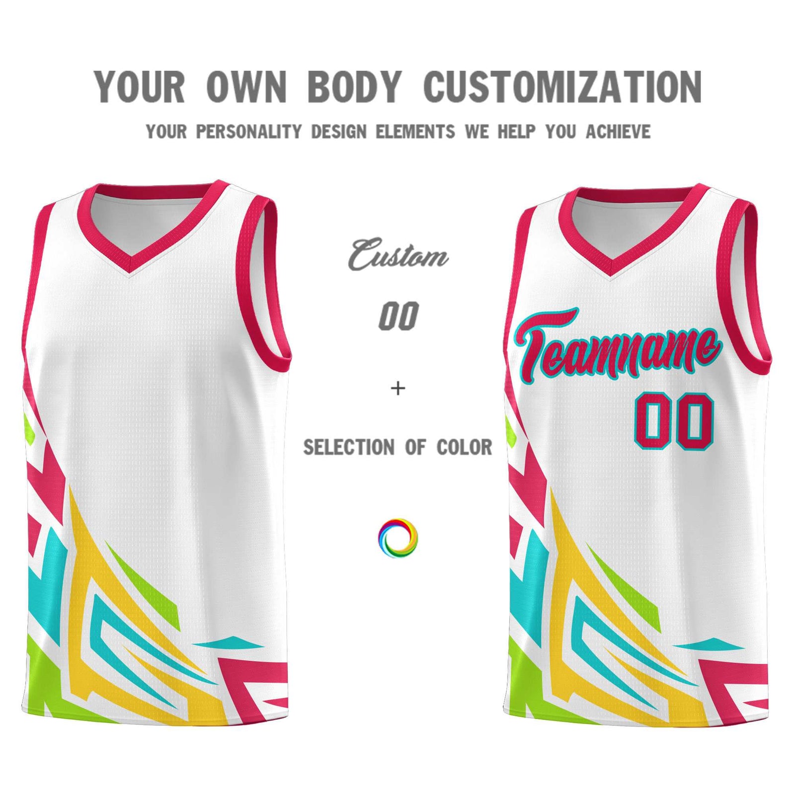 Custom White Gradient Graffiti Pattern Sports Uniform Basketball Jersey