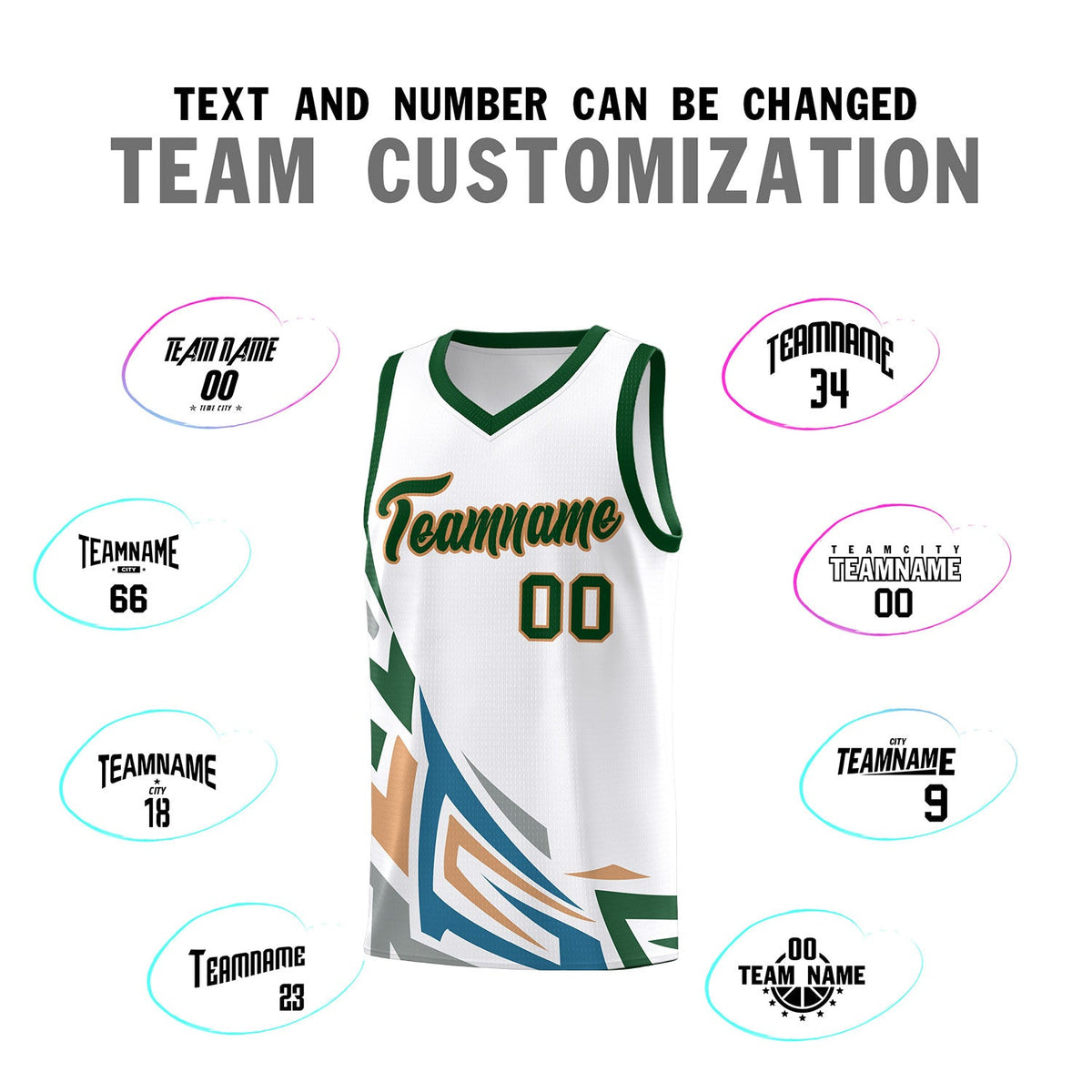 Custom White Gradient Graffiti Pattern Sports Uniform Basketball Jersey