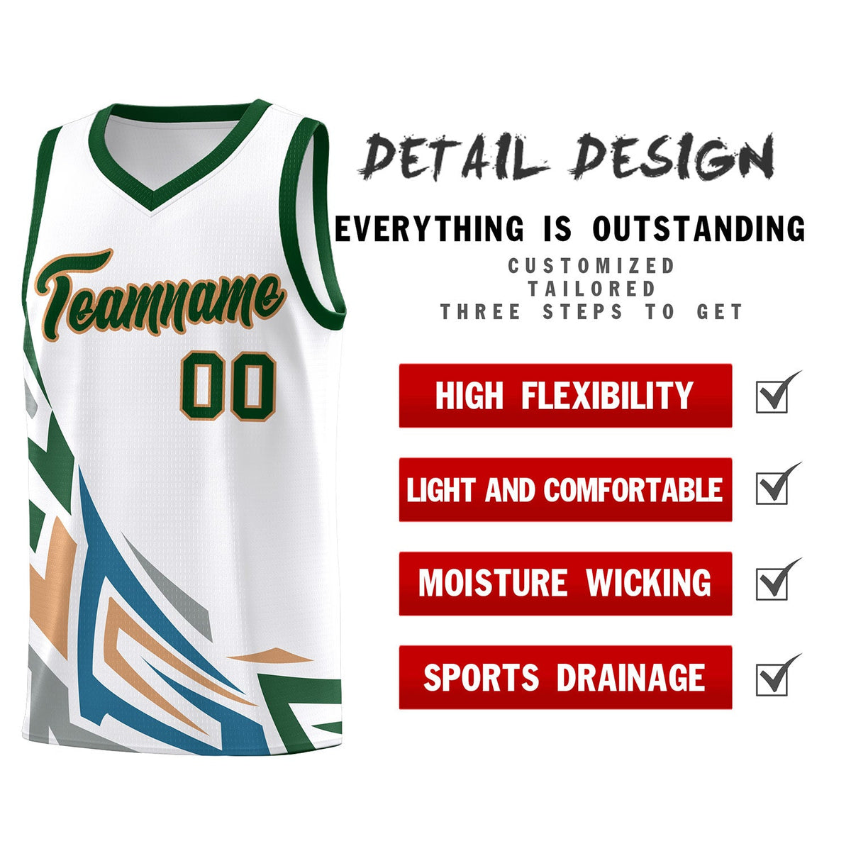 Custom White Gradient Graffiti Pattern Sports Uniform Basketball Jersey