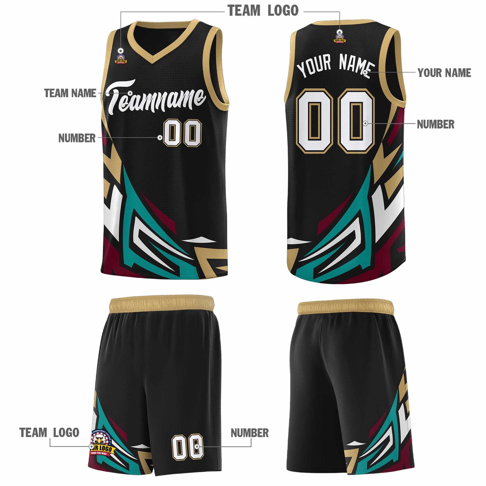 Custom Black Gradient Graffiti Pattern Sports Uniform Basketball Jersey