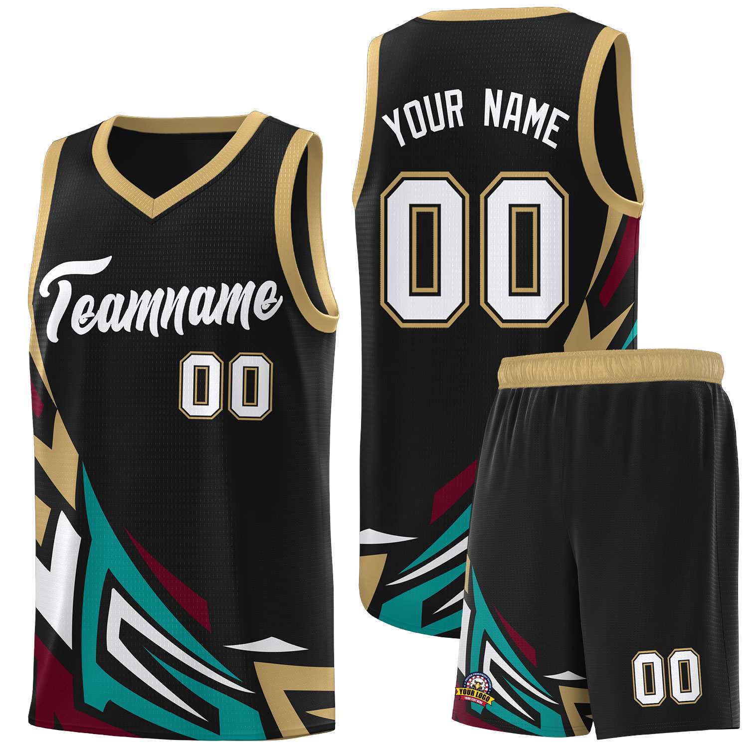 Custom Black Gradient Graffiti Pattern Sports Uniform Basketball Jersey