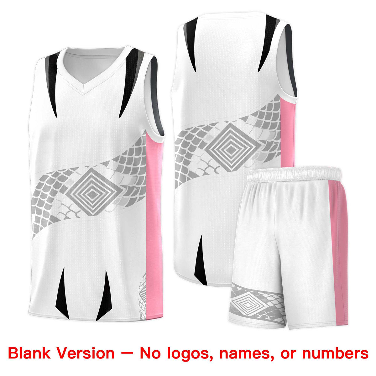 Custom White Black Snake Scale Venomous Fang for Leagues Graffiti Pattern Basketball Suit Jersey