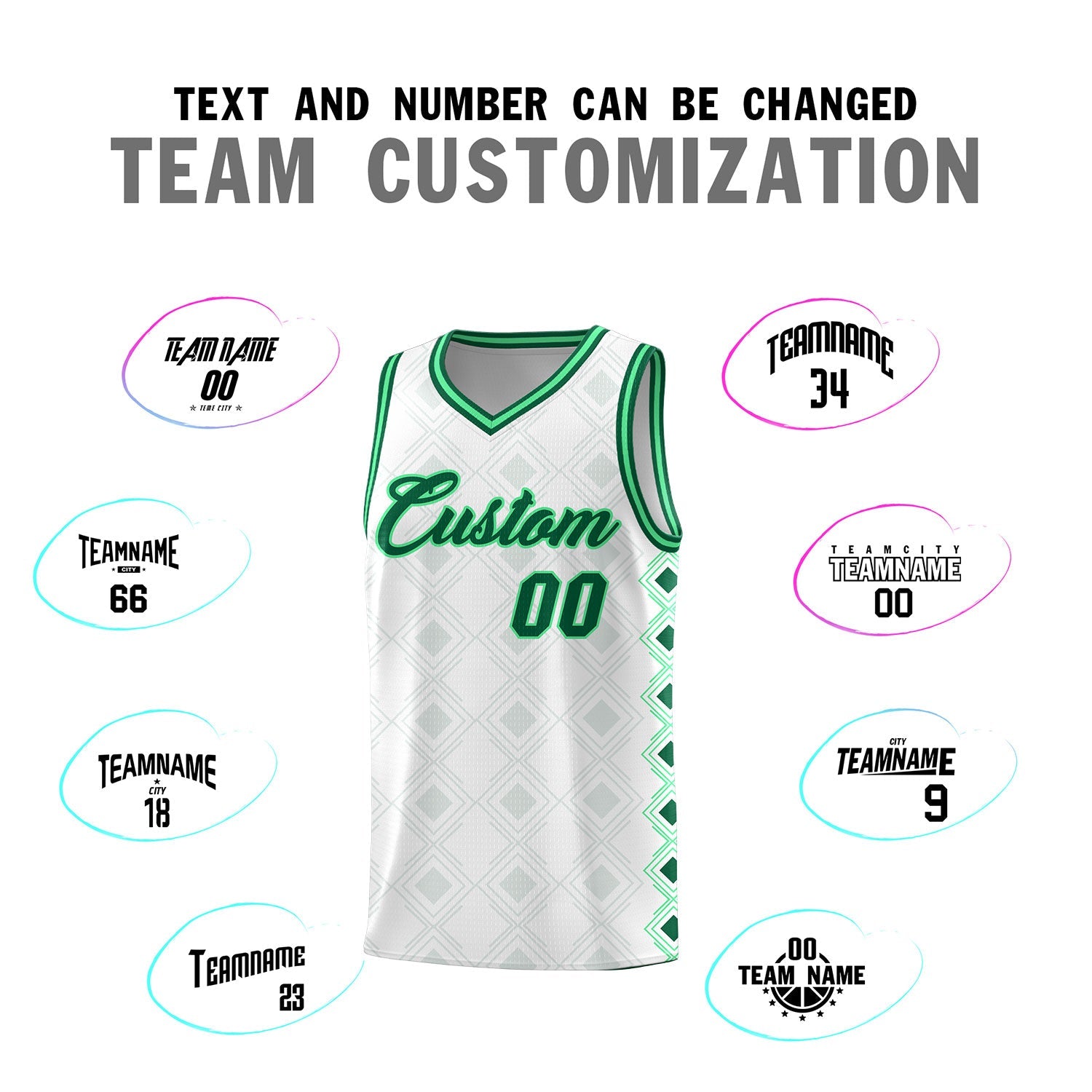Custom White Side Blocks Sports Uniform Basketball Jersey