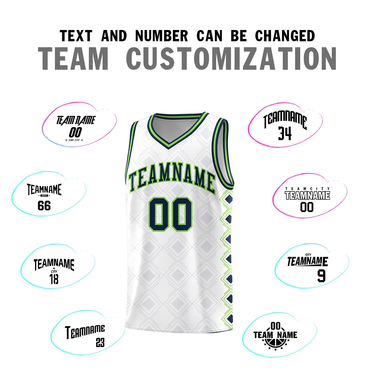 Custom White Side Blocks Sports Uniform Basketball Jersey