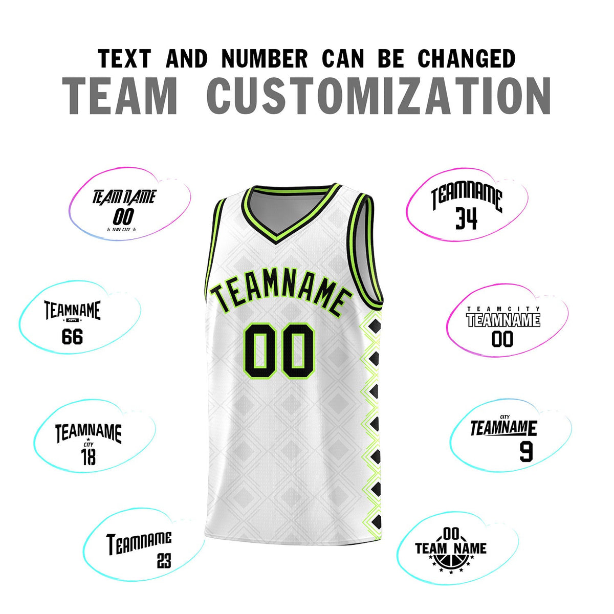 Custom White Side Blocks Sports Uniform Basketball Jersey
