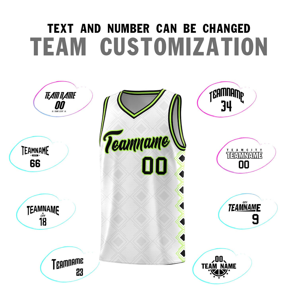 Custom White Side Blocks Sports Uniform Basketball Jersey