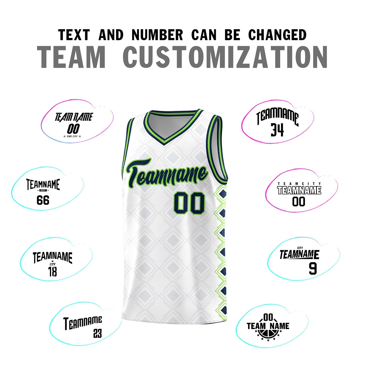 Custom White Side Blocks Sports Uniform Basketball Jersey