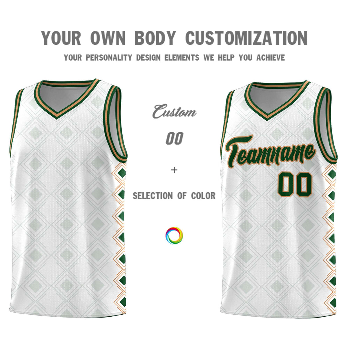 Custom White Side Blocks Sports Uniform Basketball Jersey