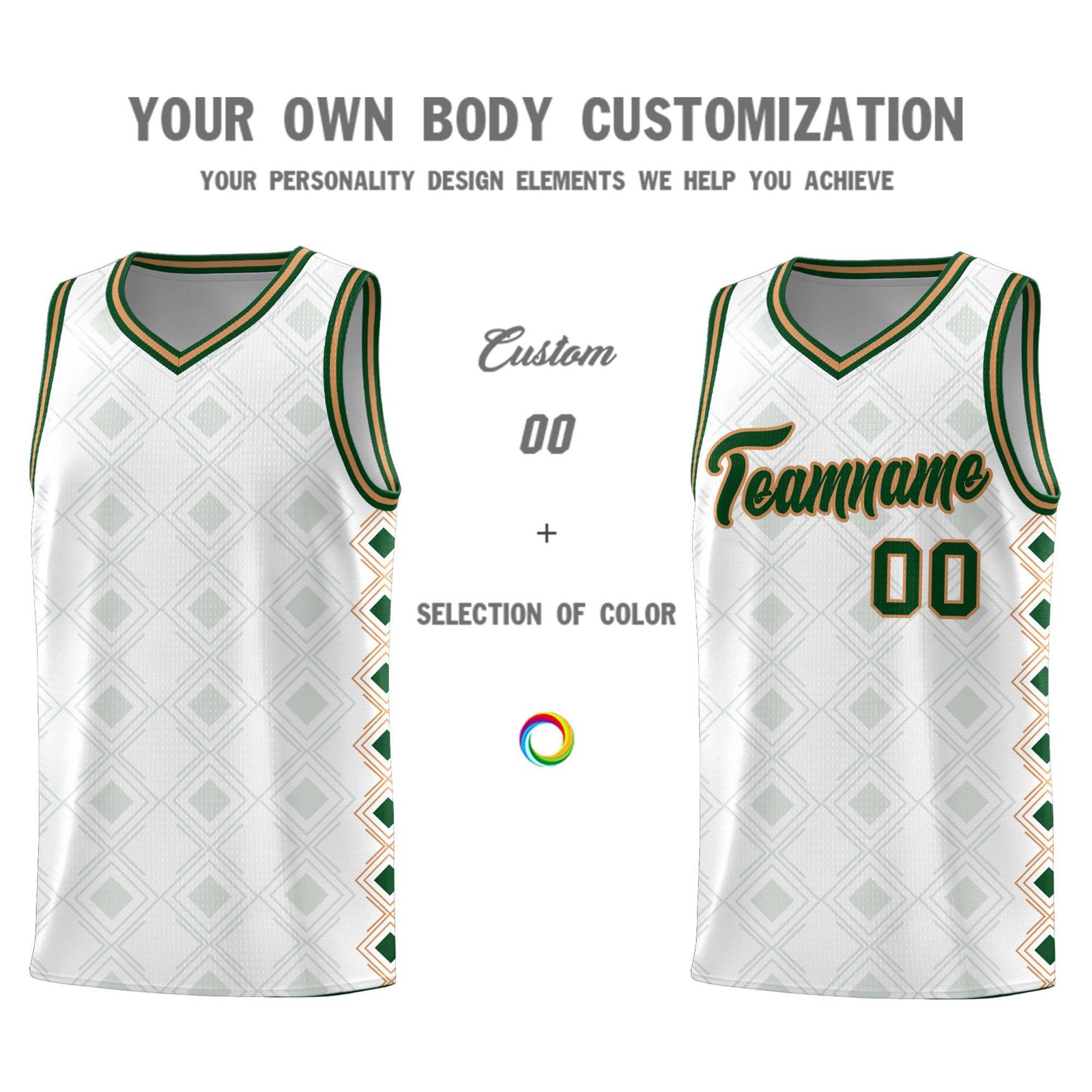 Custom White Side Blocks Sports Uniform Basketball Jersey