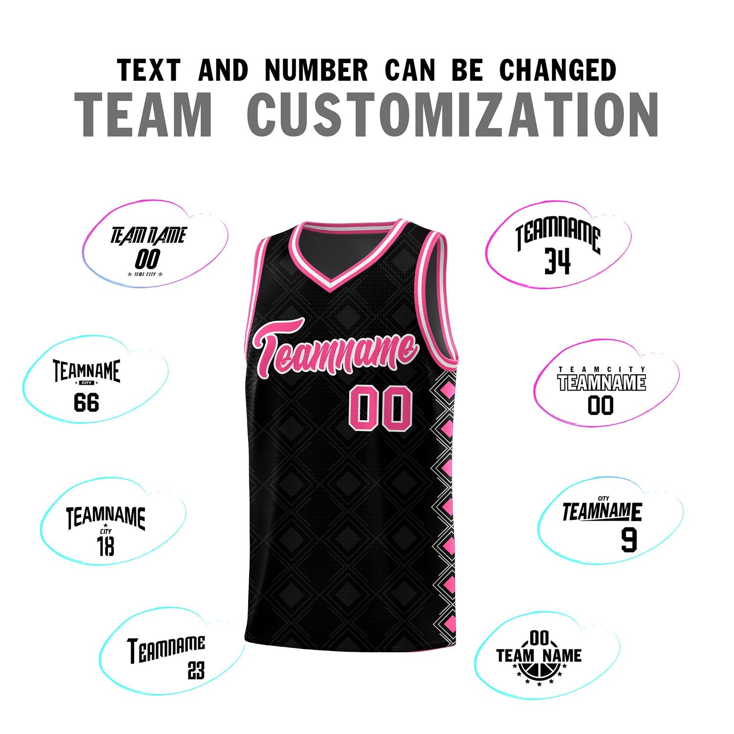 Custom Black Side Blocks Sports Uniform Basketball Jersey