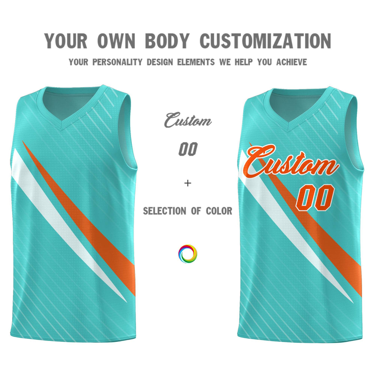 Custom Bright Green Diagonal Pinstripe Pattern Color Block Sports Uniform Basketball Jersey