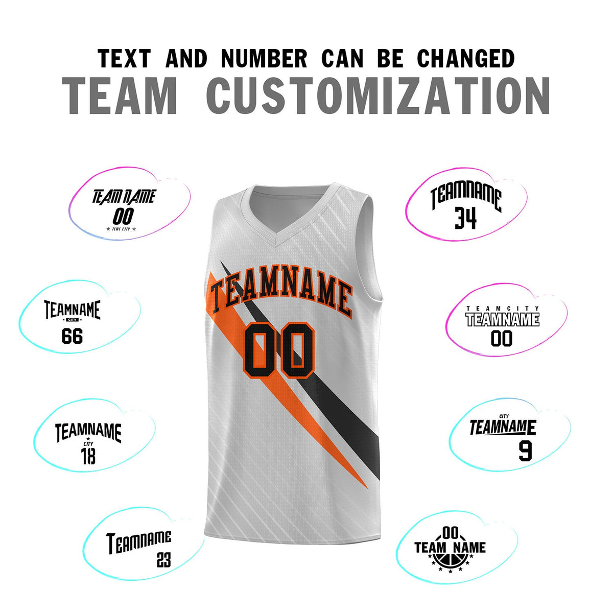 Custom Gray Diagonal Pinstripe Pattern Color Block Sports Uniform Basketball Jersey
