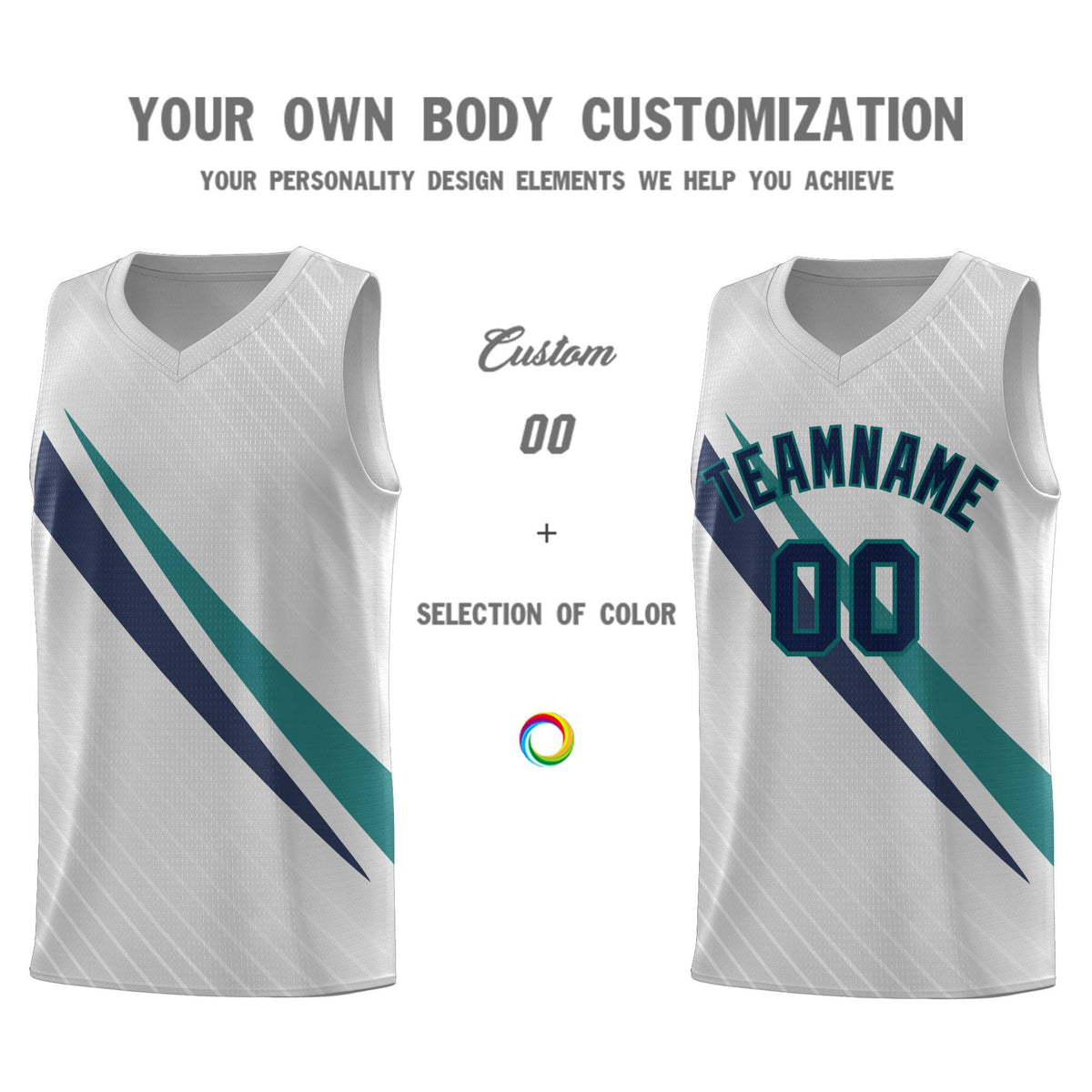 Custom Gray Diagonal Pinstripe Pattern Color Block Sports Uniform Basketball Jersey