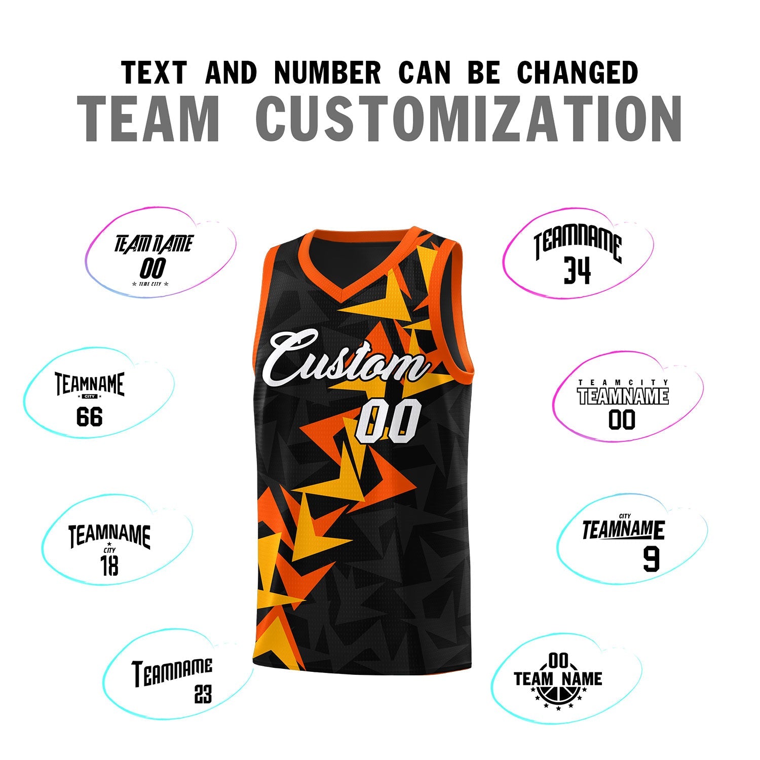 Custom Black Boomerang Pattern Sets Basketball Jersey
