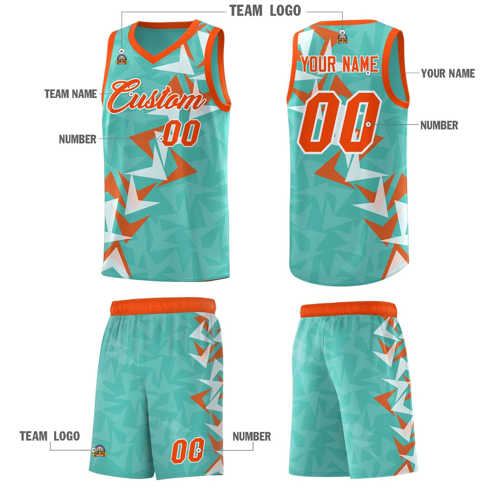 Custom Bright Green Boomerang Pattern Sets Basketball Jersey