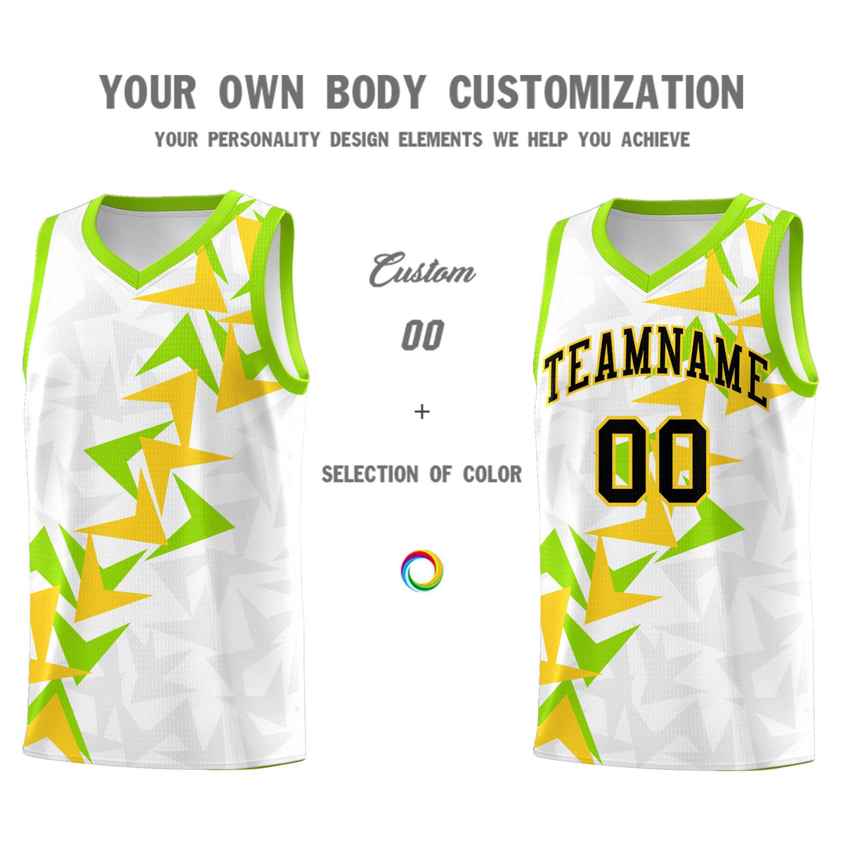 Custom White Boomerang Pattern Sets Basketball Jersey