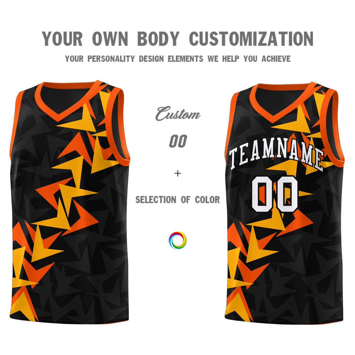 Custom Black Boomerang Pattern Sets Basketball Jersey