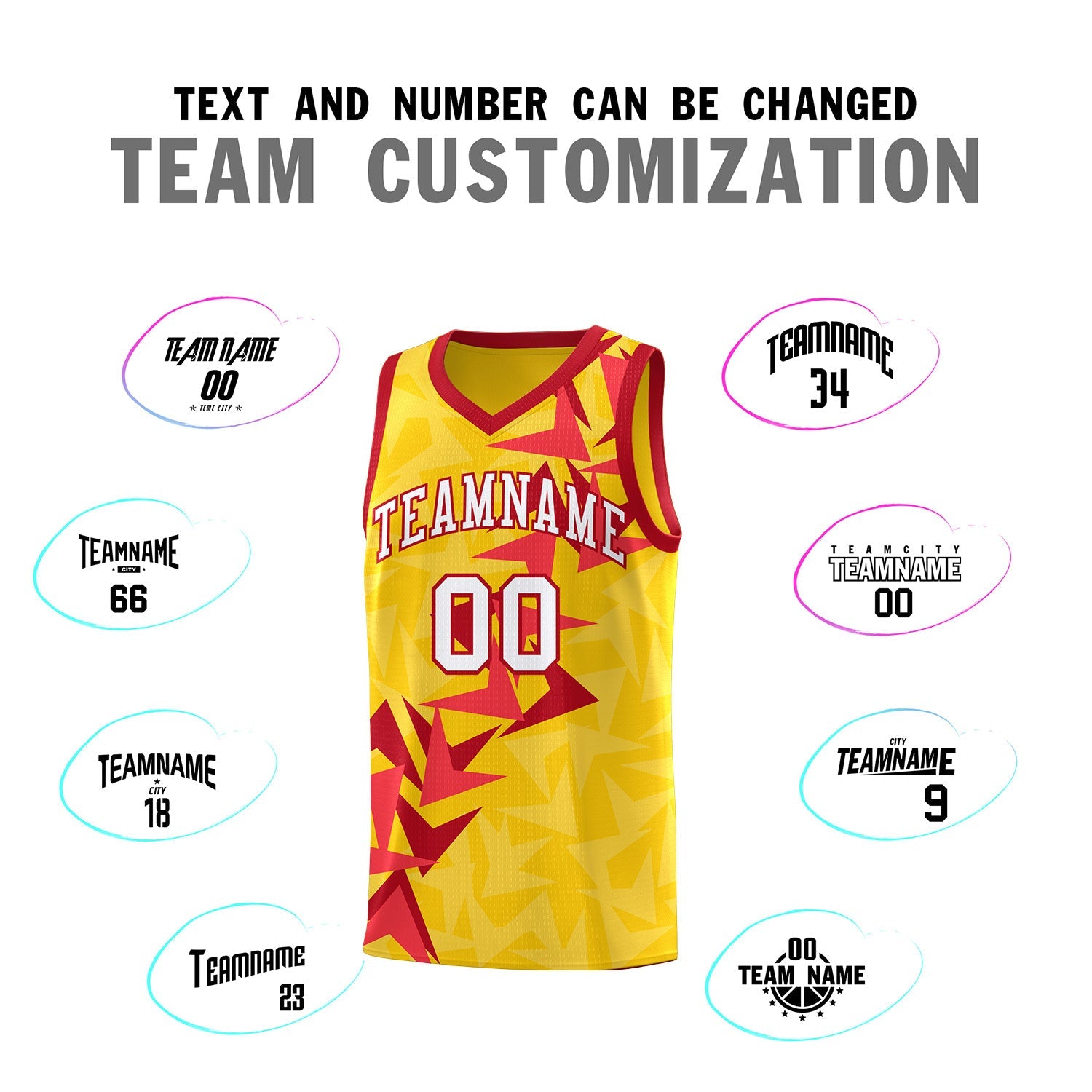 Custom Gold Boomerang Pattern Sets Basketball Jersey